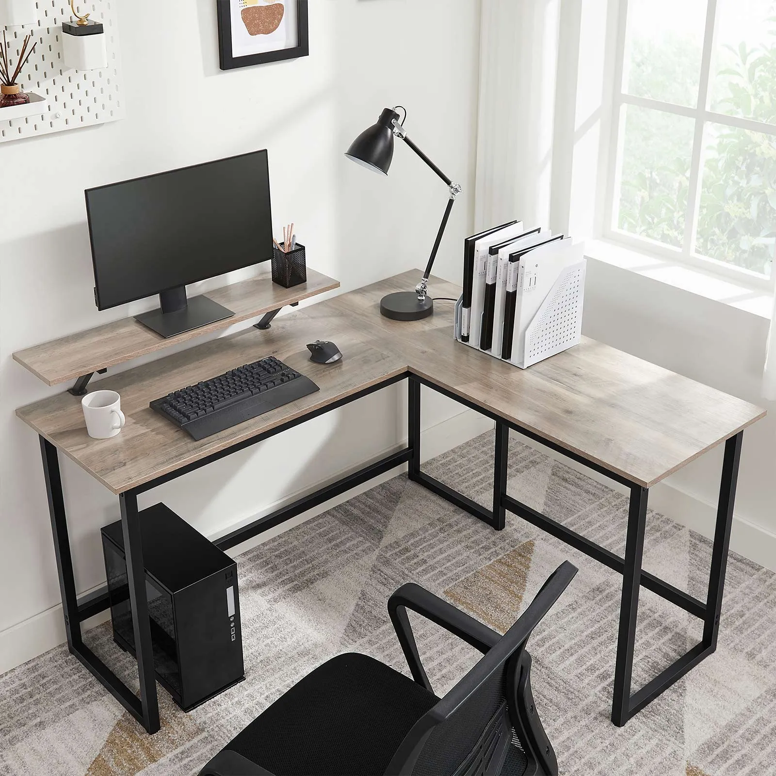 55-Inch L-Shaped Corner Desk