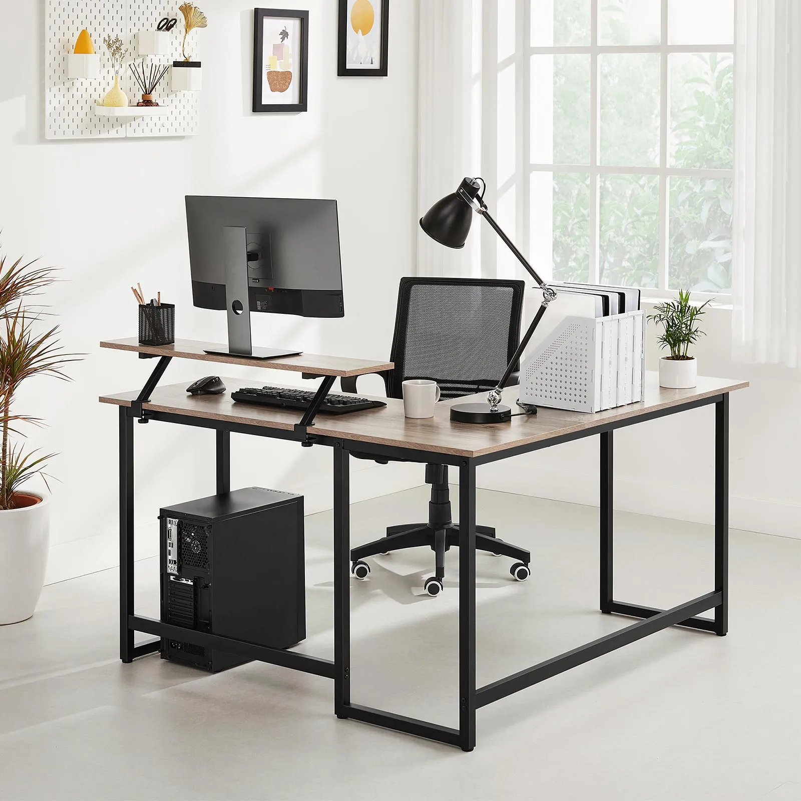 55-Inch L-Shaped Corner Desk