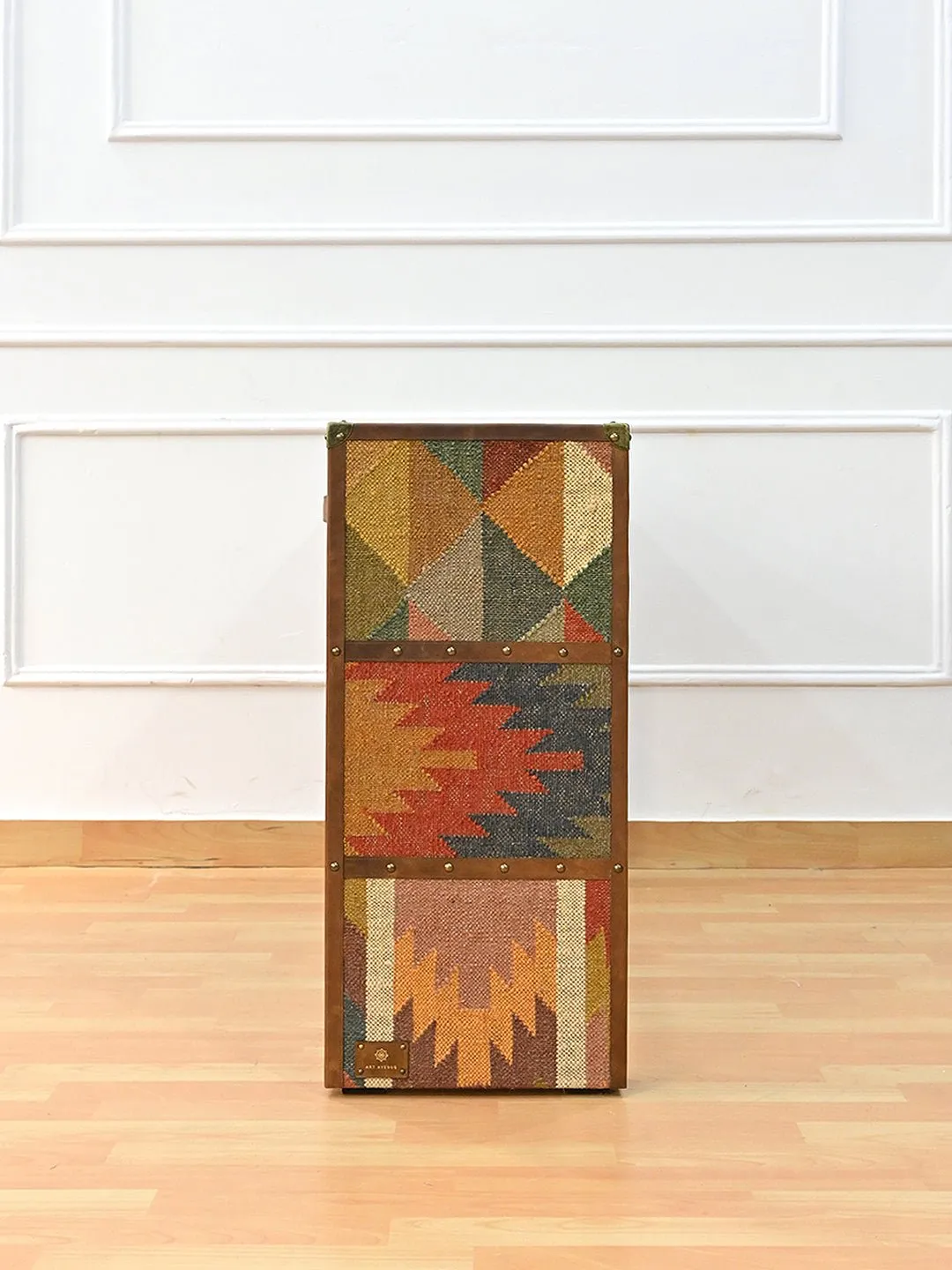 AAHANA- LEATHER & KILIM CONSOLE