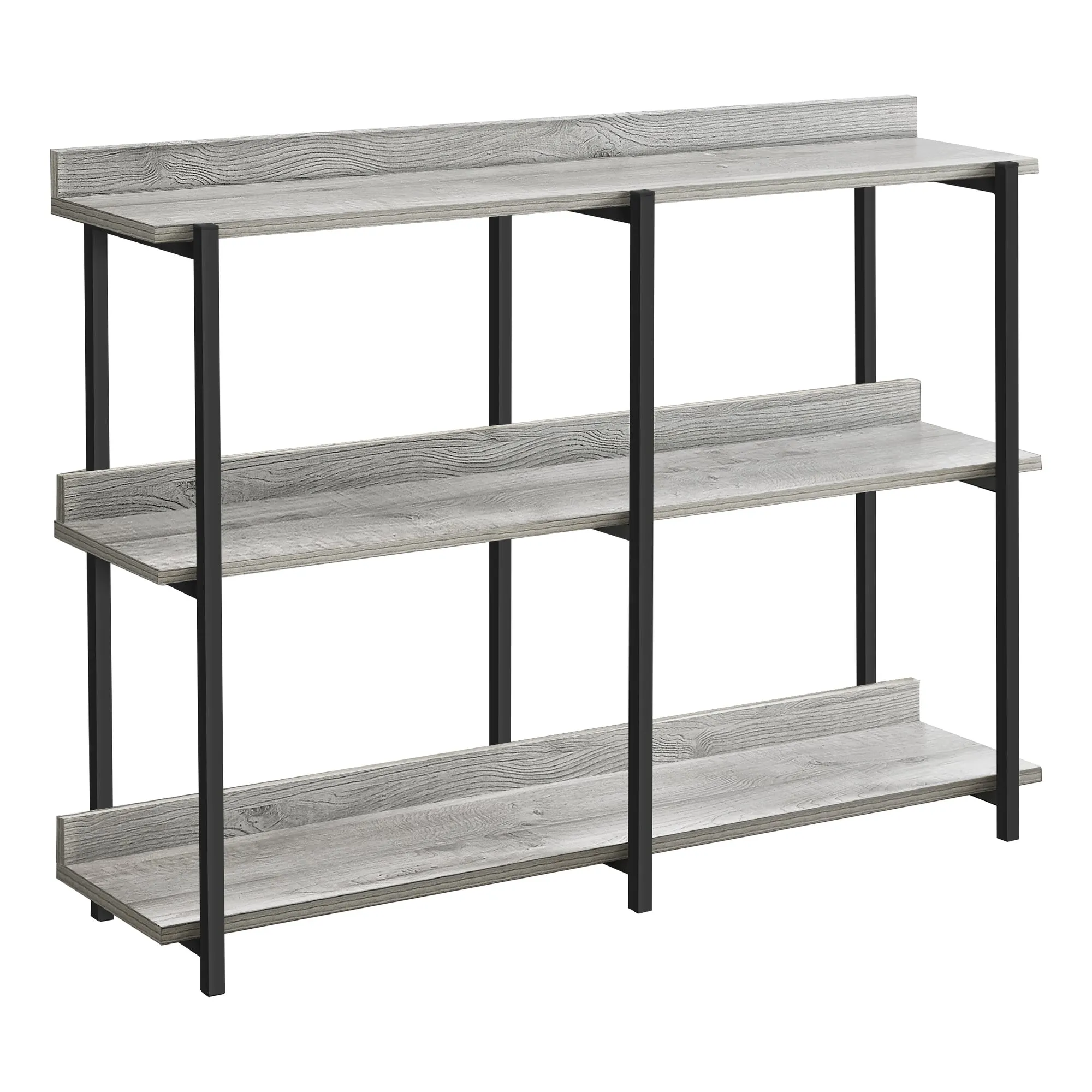 Accent Table - 48"L / Grey / Black Metal Hall Console