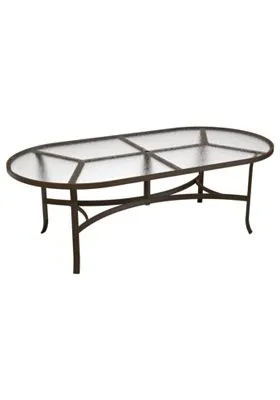 Acrylic 84" x 42" Oval Dining Umbrella Table by Tropitone