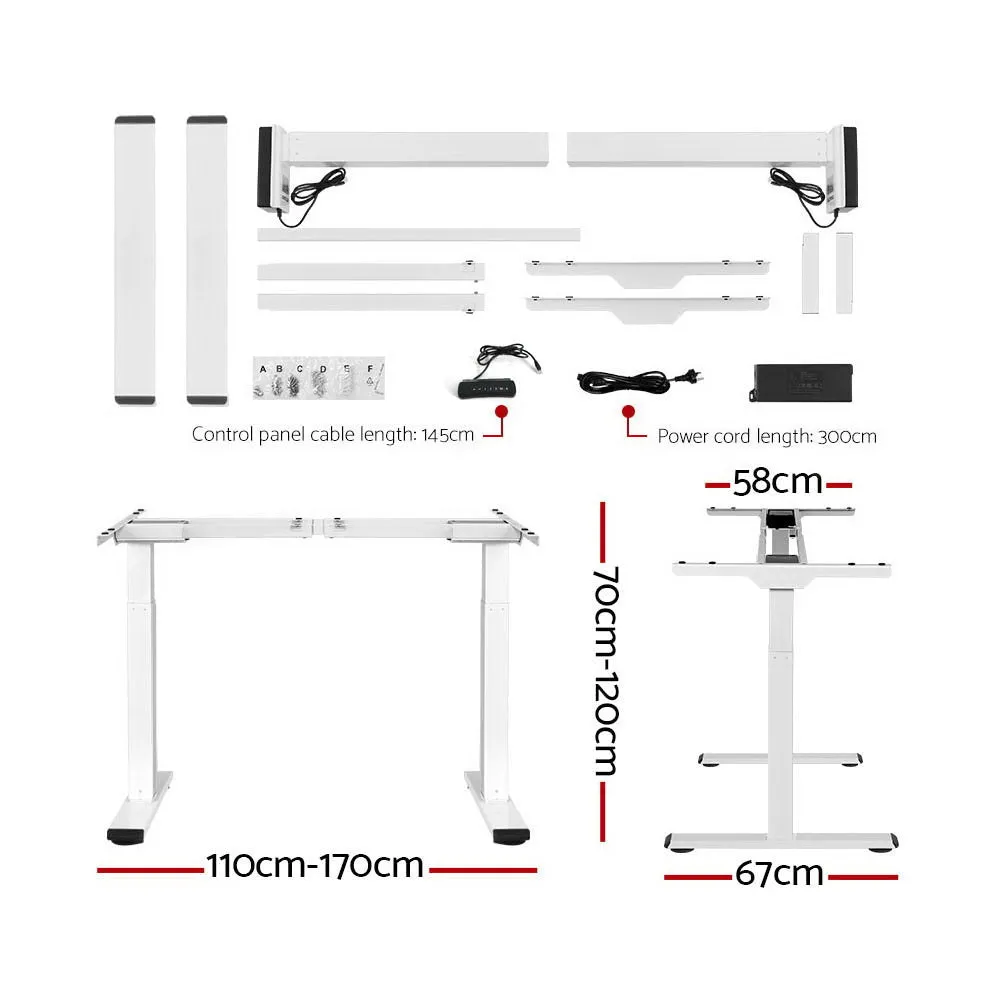 Adjustable Dual Motor Standing Desk, Digital Panel, 140CM - Artiss