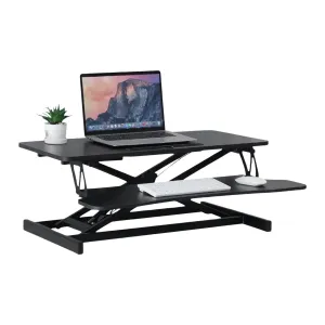 Adjustable Height Desk Riser with Gas Spring - Black | EKKIO