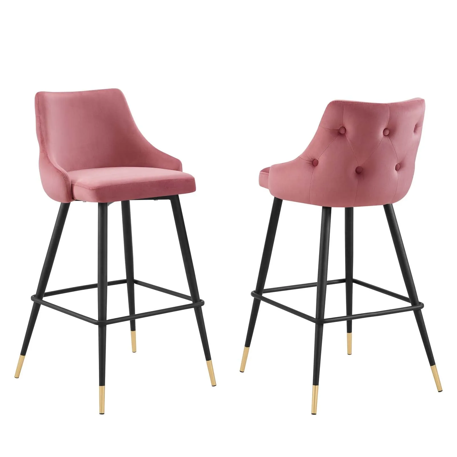 Adorn Performance Velvet Bar Stool Set of 2