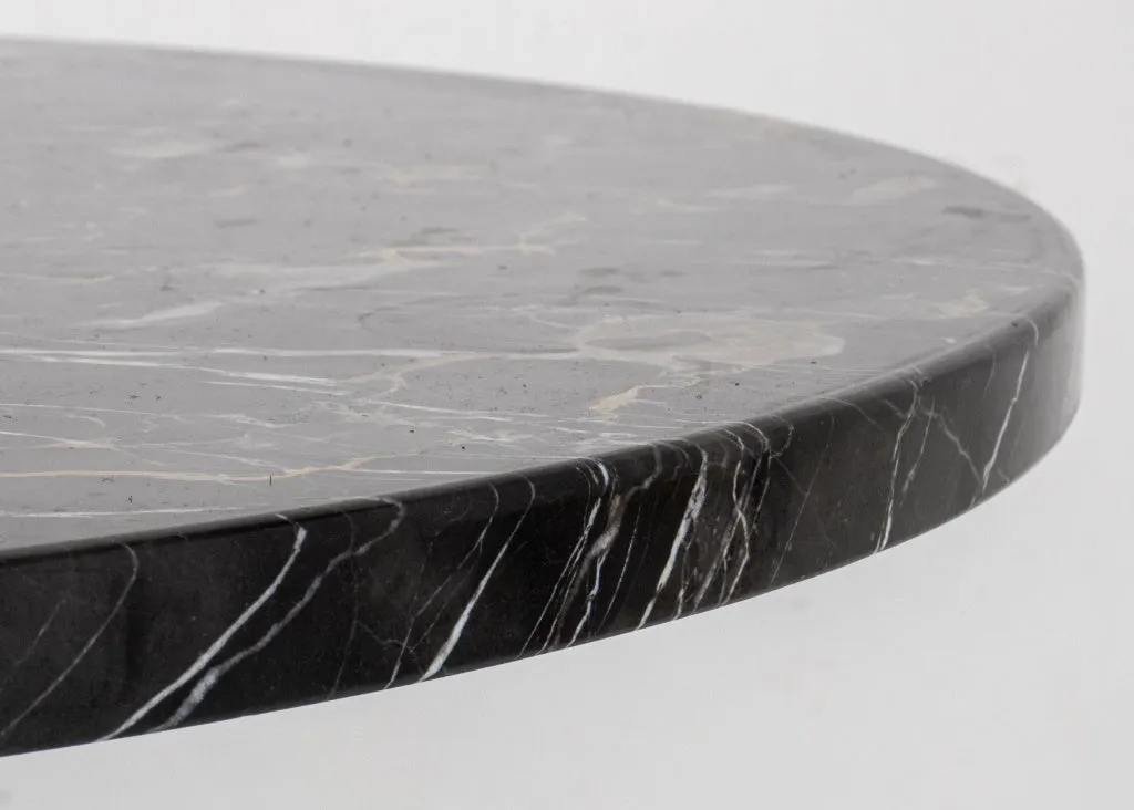 Art Deco Skyscraper Chrome Metal Marble Top Table