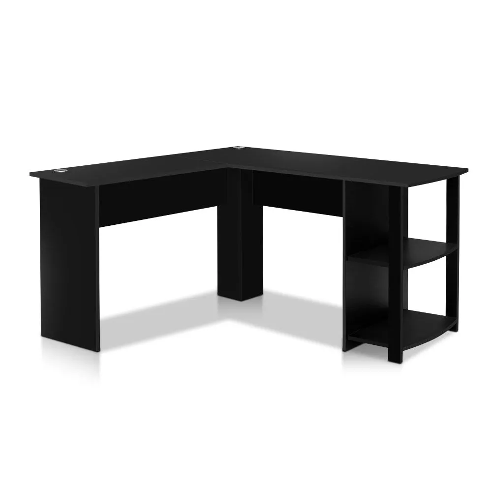 Artiss Office Computer Desk Corner Student Study Table Workstation L-Shape Black