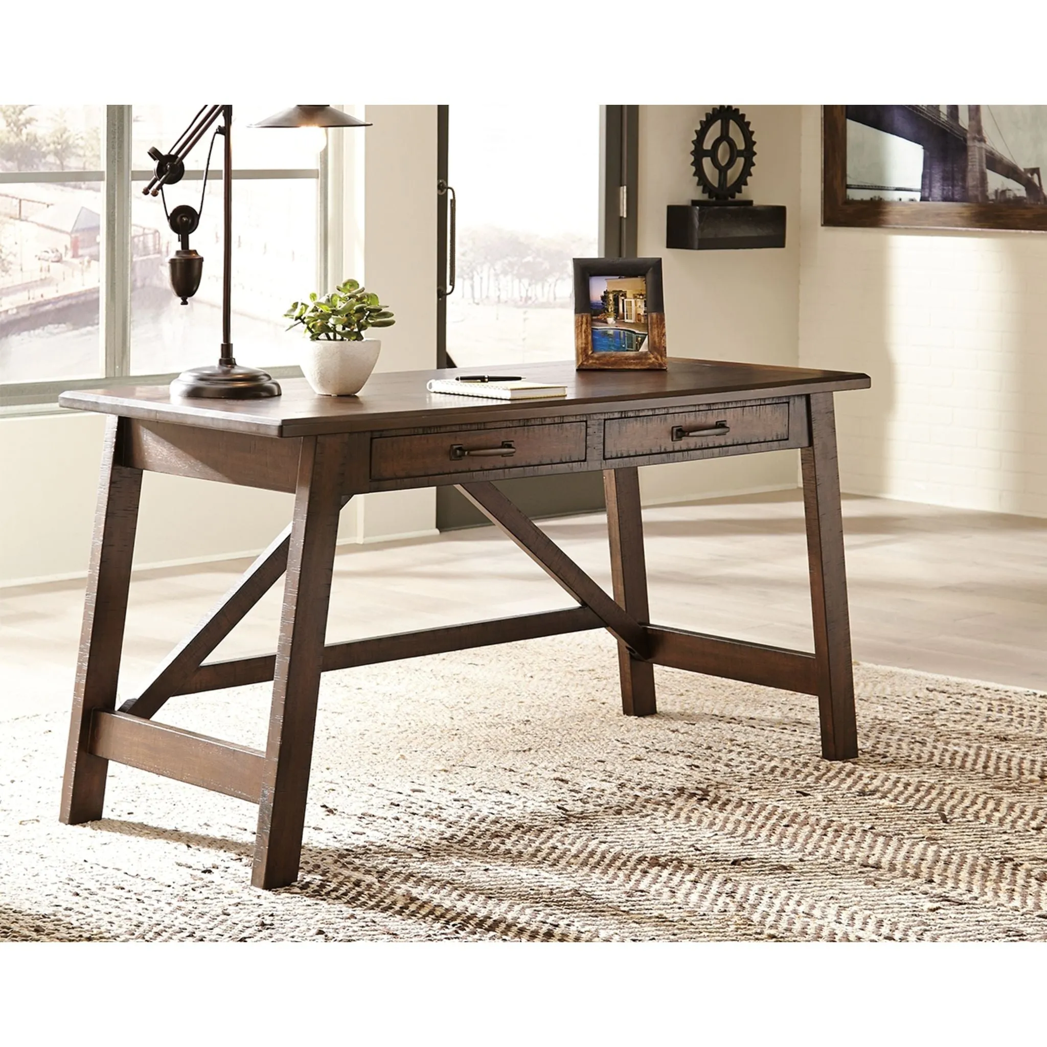 Baldridge Desk - Rustic Brown