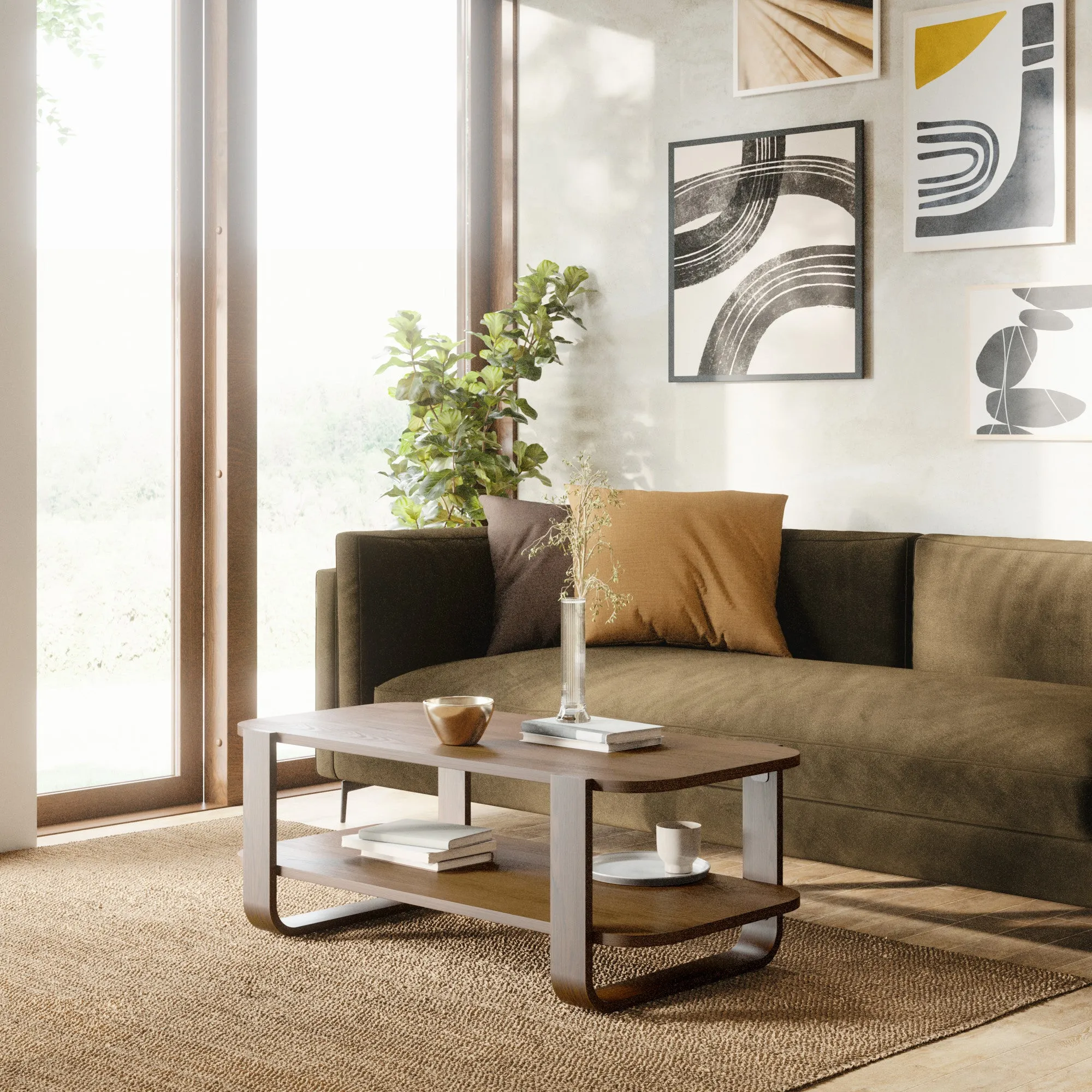 Contemporary Bellwood Coffee Table - Modern Design, Sleek Finish, Living Room Decor Centerpiece