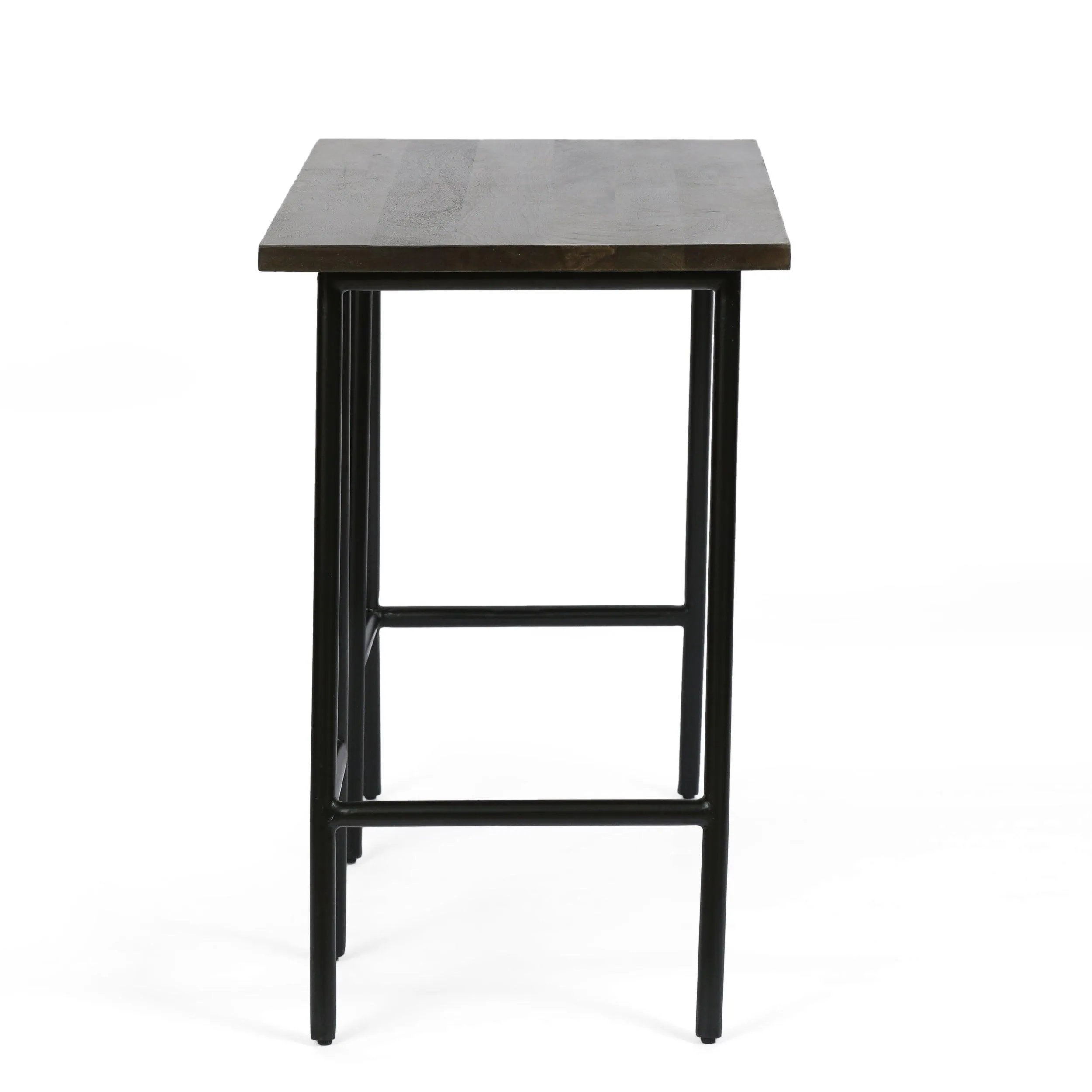 Brown Wood & Metal Handmade Console Table