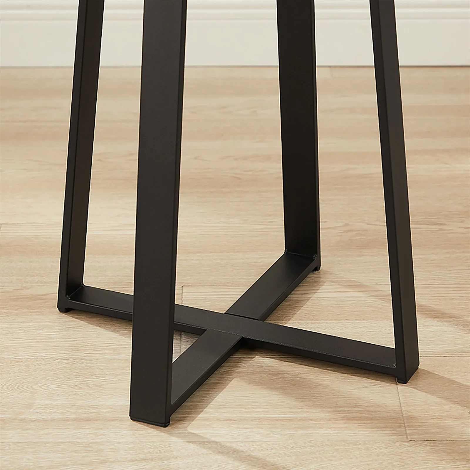 Capri Square End Table - Dark Oak, Black by Criterion™