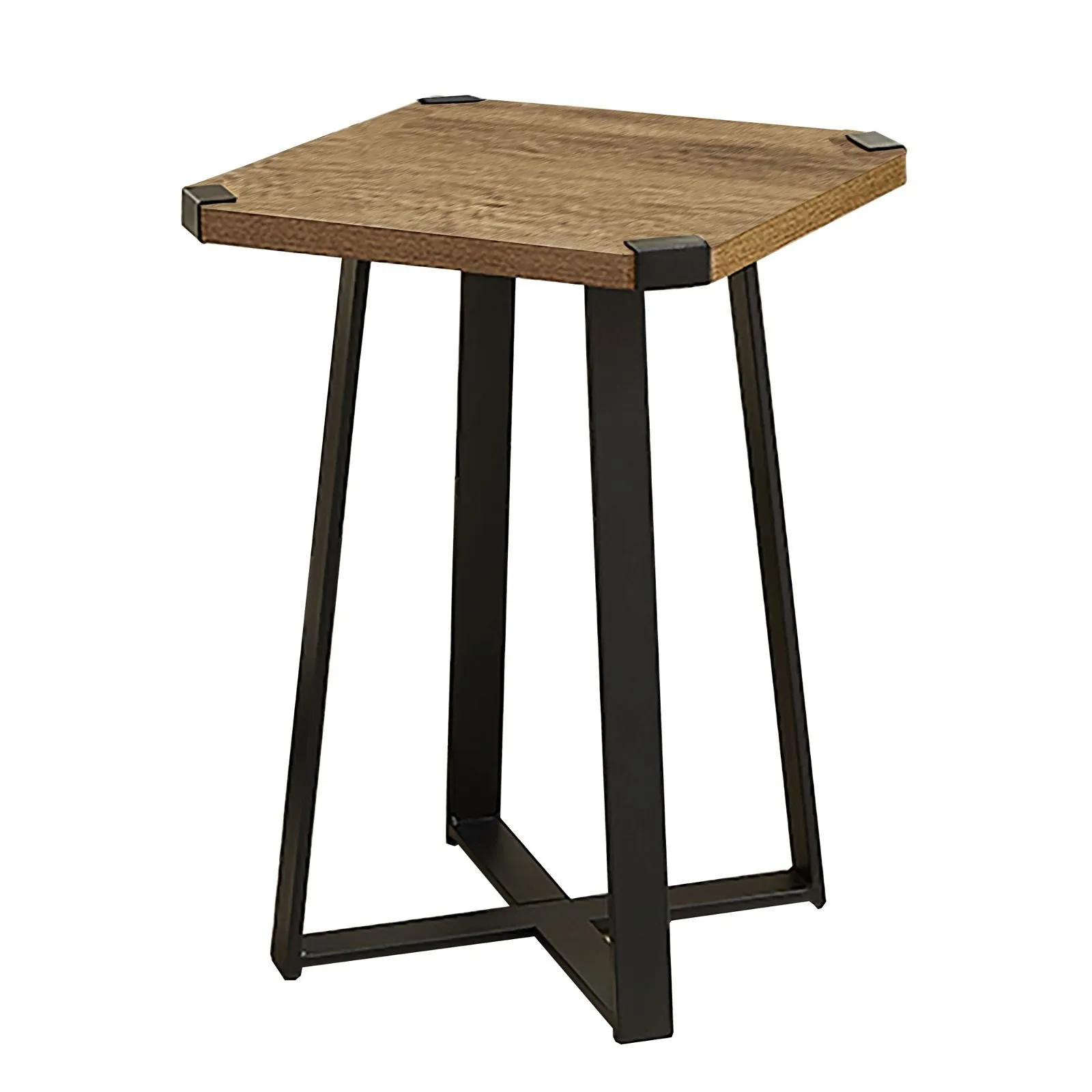 Capri Square End Table - Dark Oak, Black by Criterion™