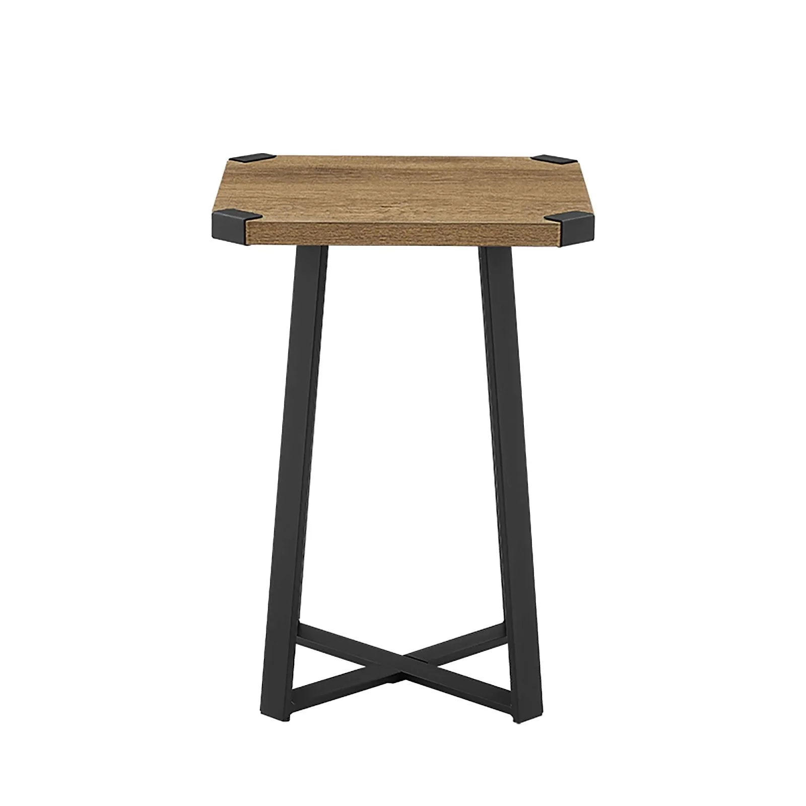 Capri Square End Table - Dark Oak, Black by Criterion™