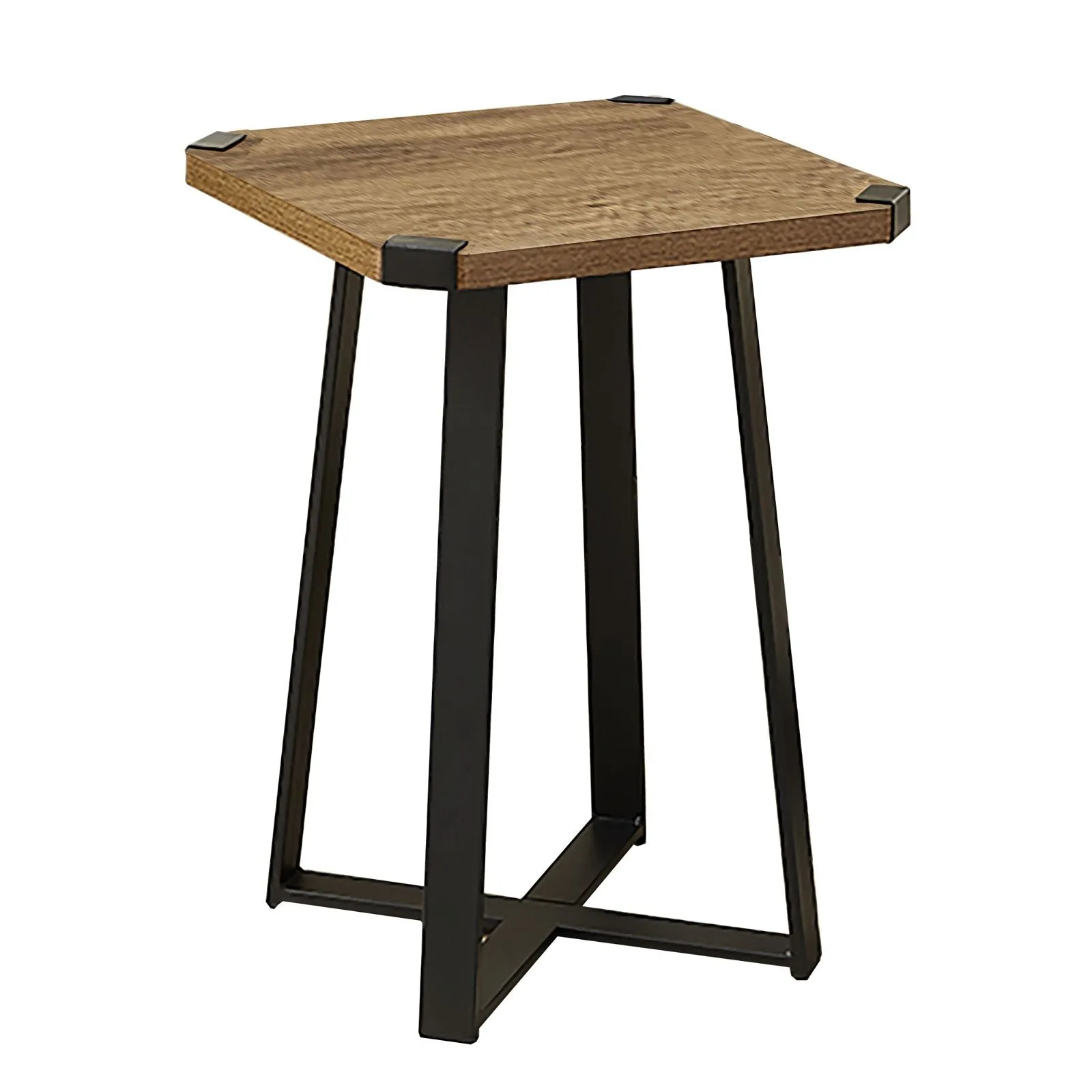 Capri Square End Table - Dark Oak, Black by Criterion™