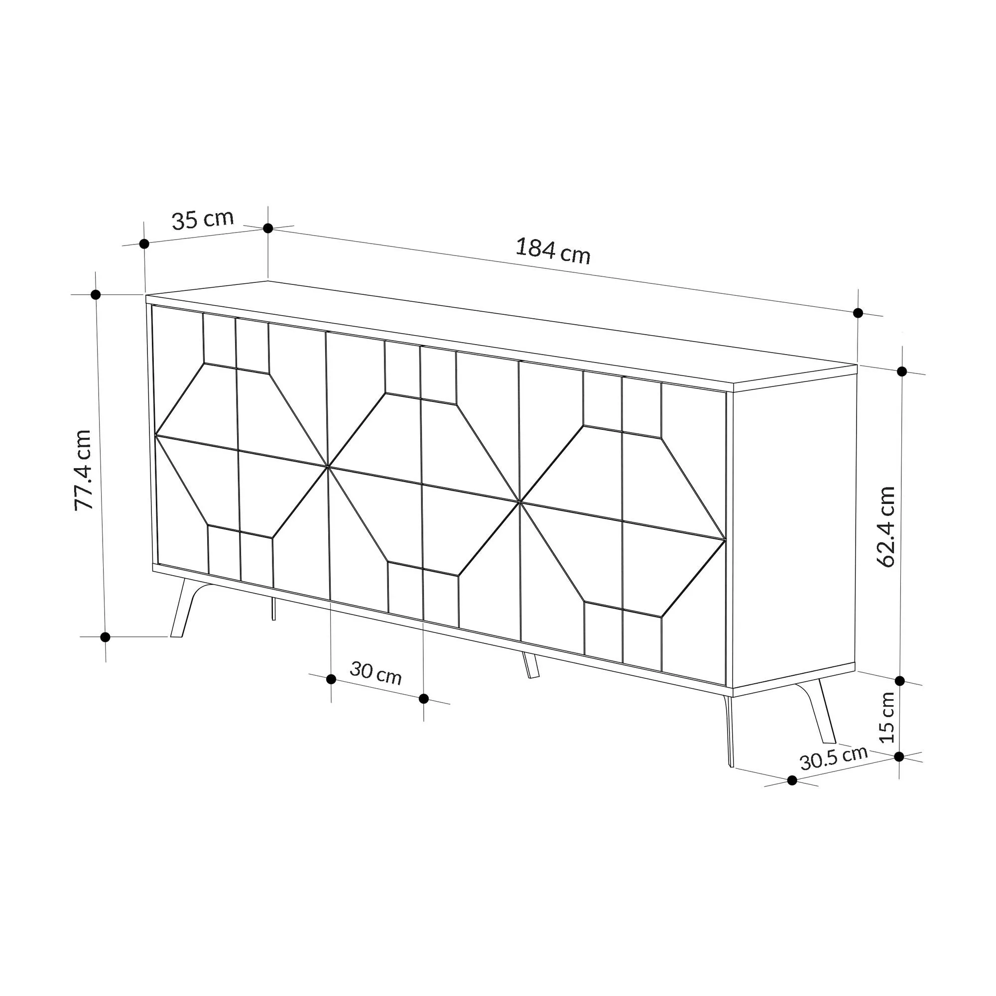 Console Table Dune 183 - Oak