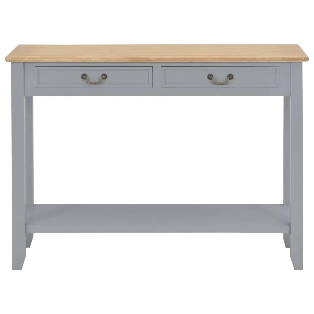 Console Table Grey 110x35x80 cm Wood