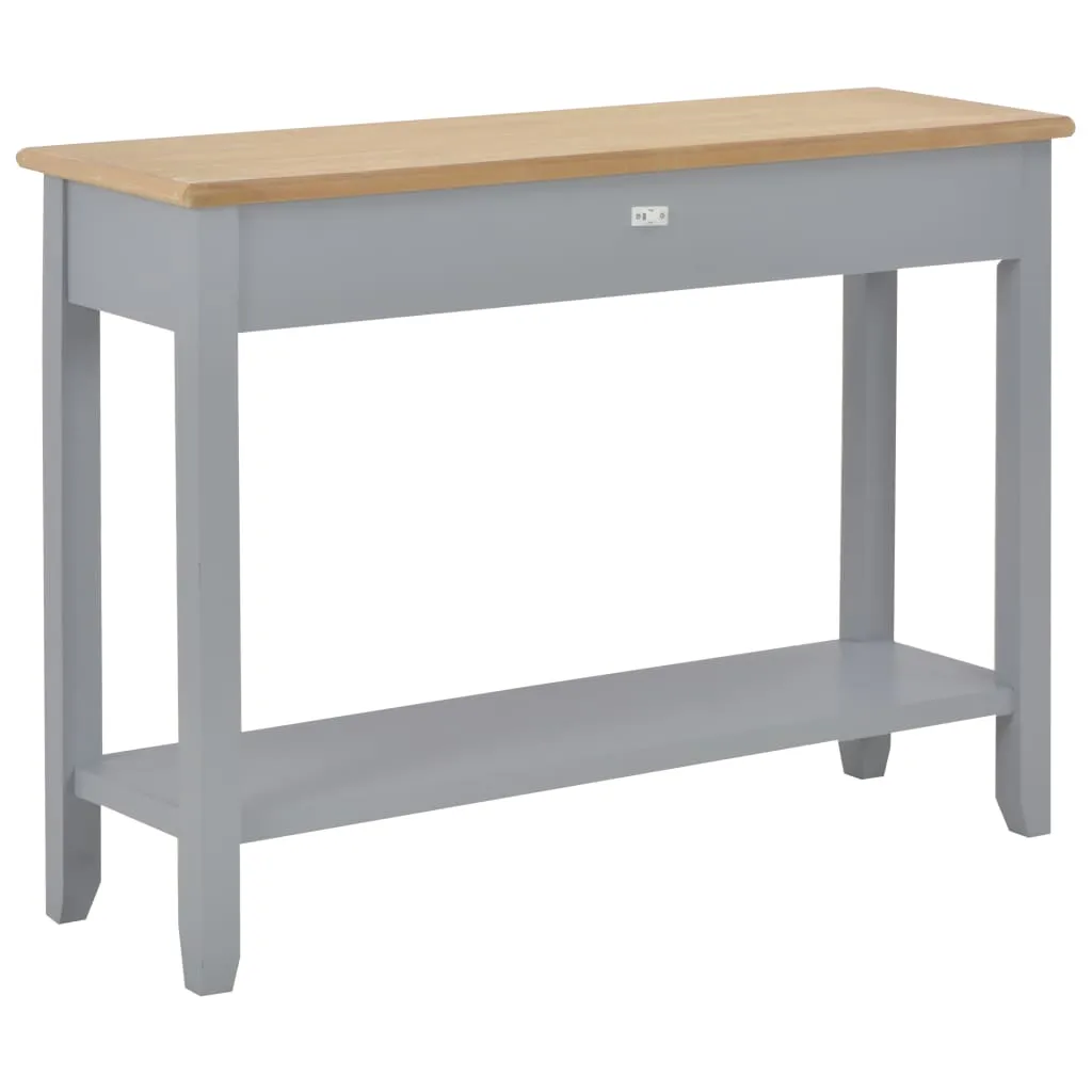 Console Table Grey 110x35x80 cm Wood