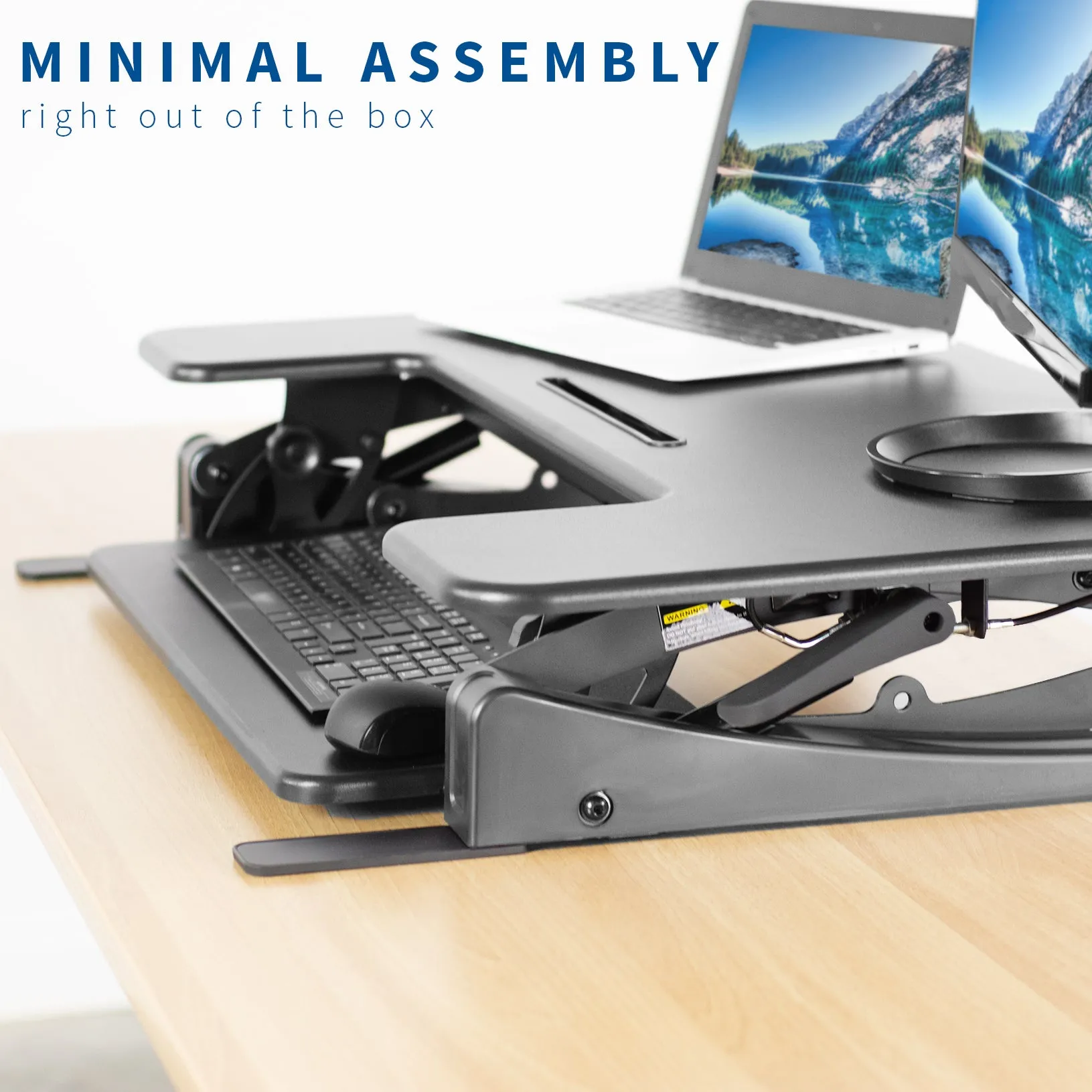 Desk Converter Monitor Riser with Adjustable Height (Dual)