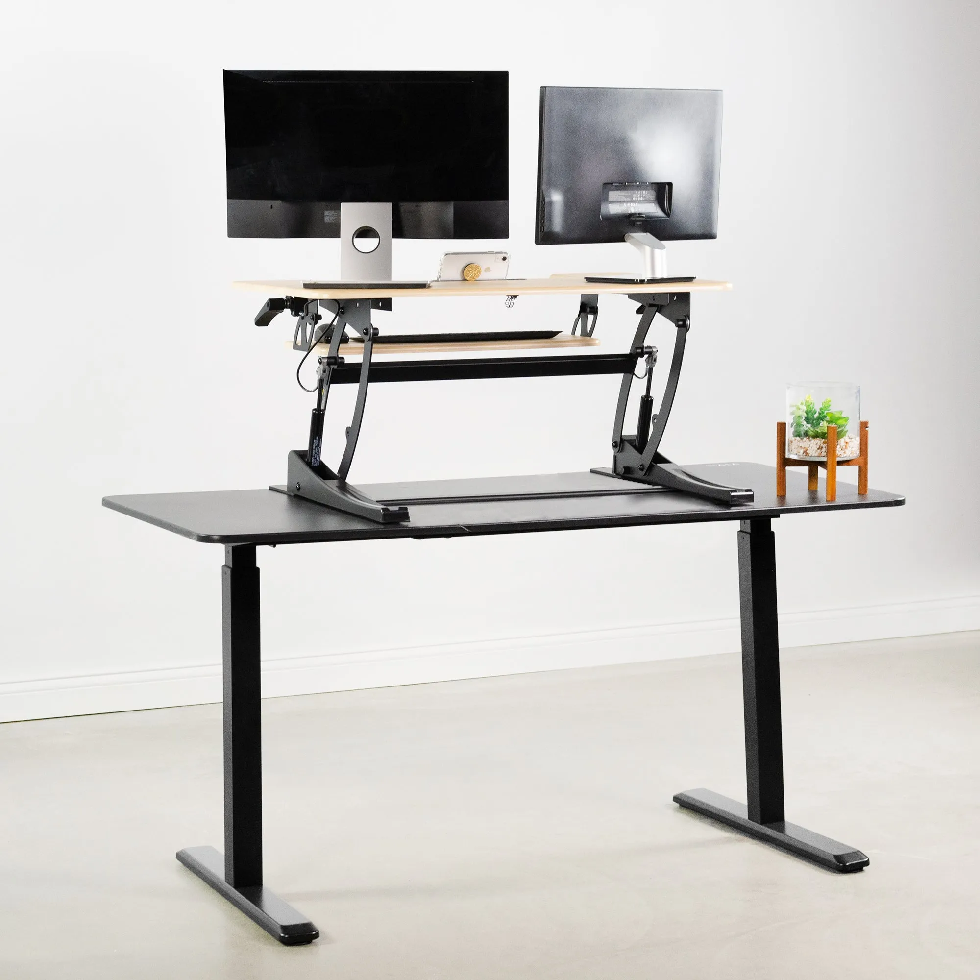 Desk Converter Monitor Riser with Adjustable Height (Dual)