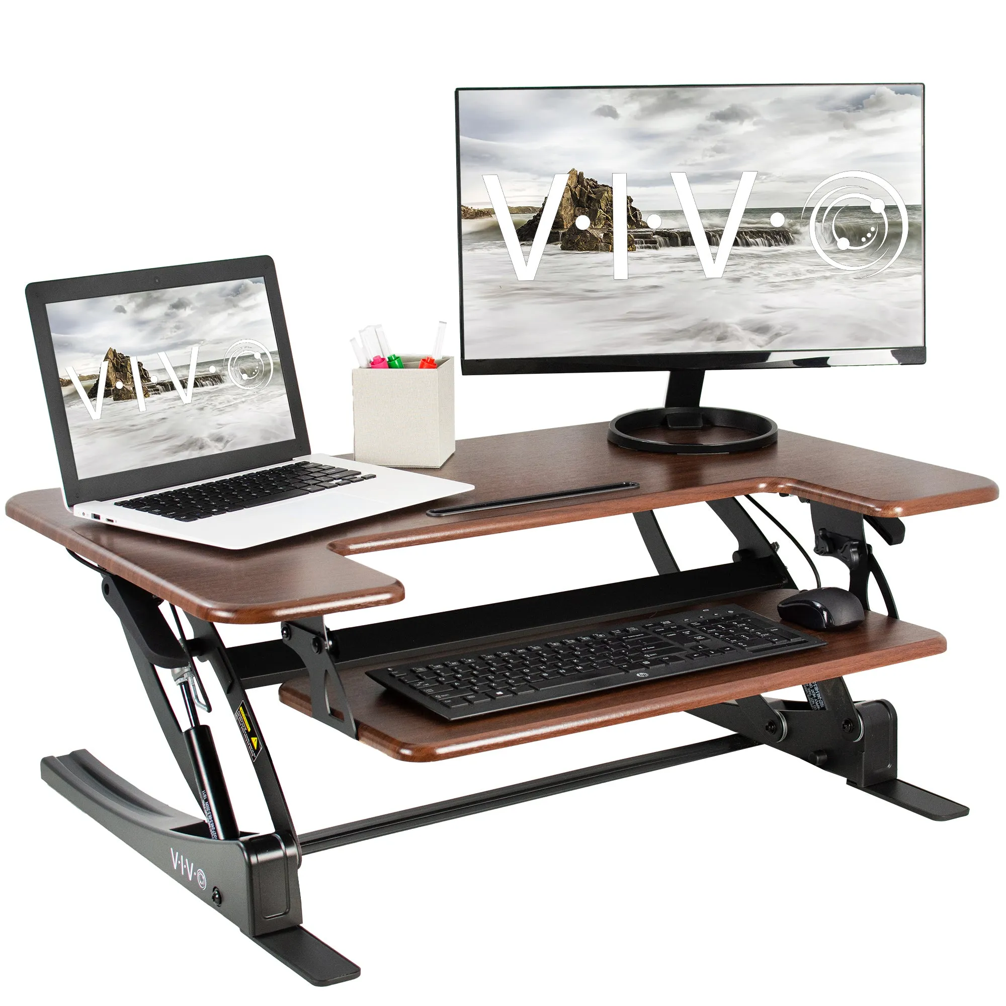 Desk Converter Monitor Riser with Adjustable Height (Dual)