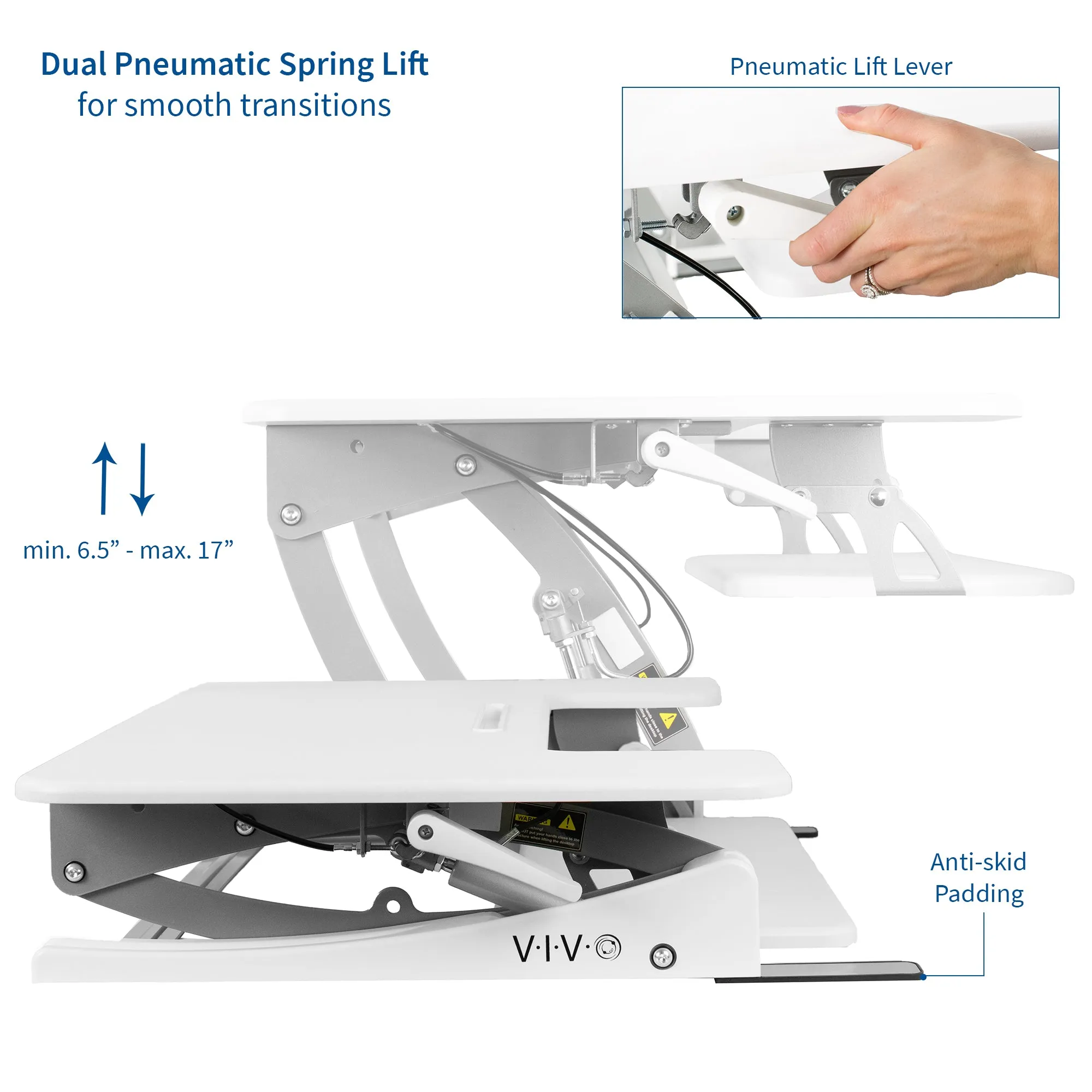 Desk Converter Monitor Riser with Adjustable Height (Dual)