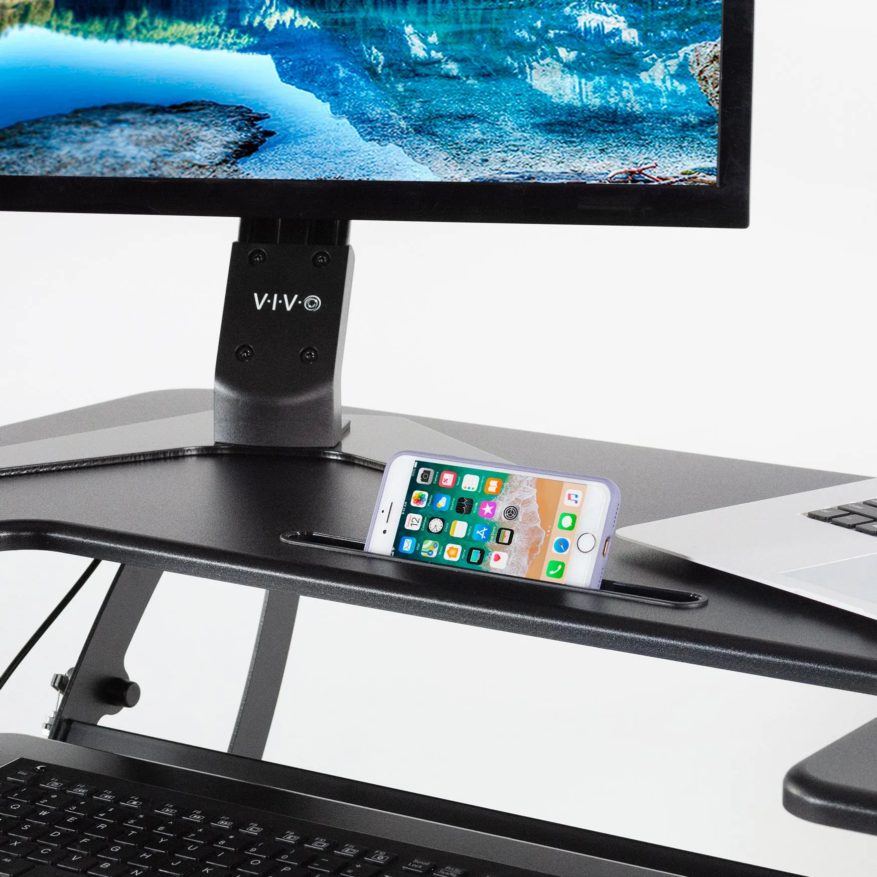 Desk Converter Monitor Riser with Adjustable Height (Dual)