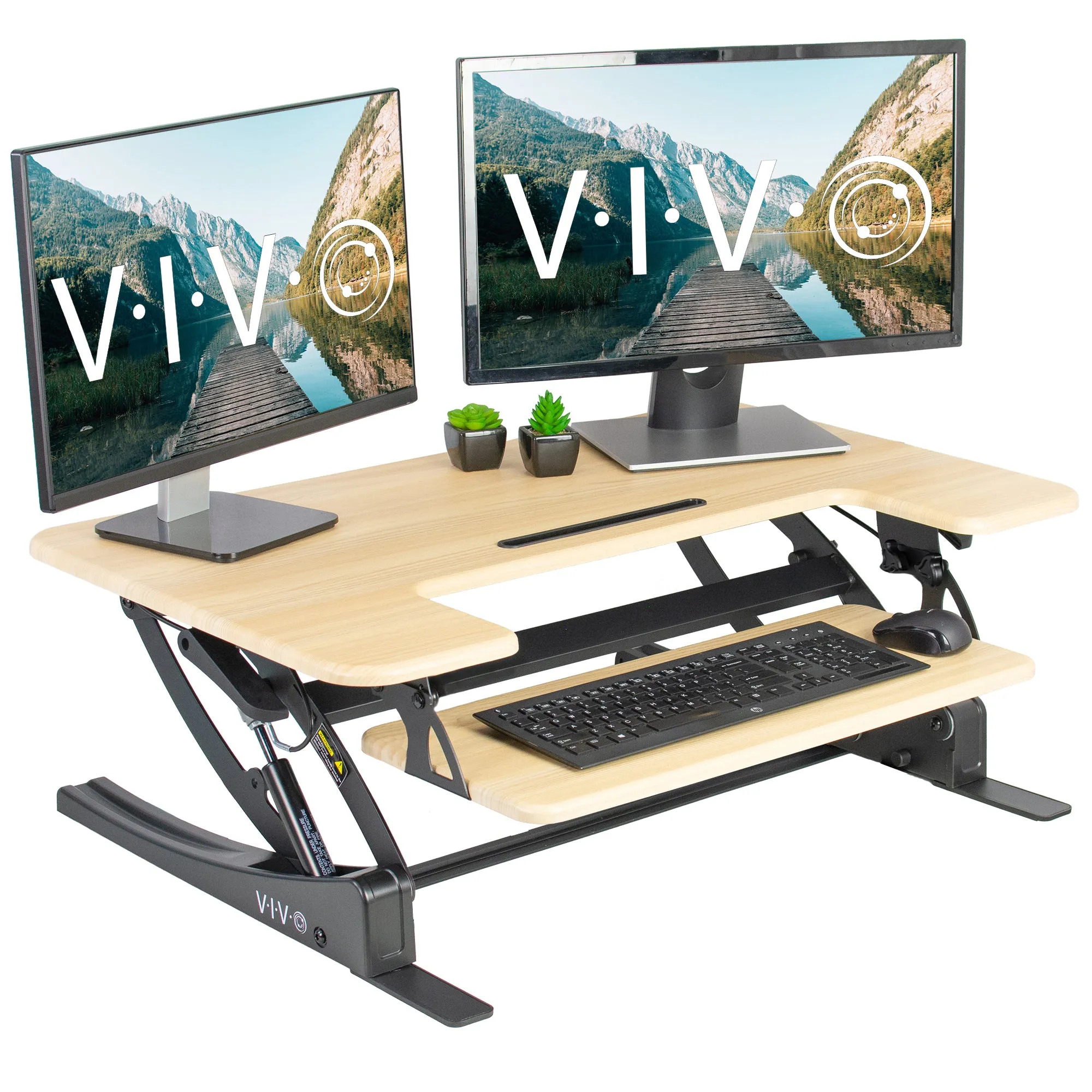 Desk Converter Monitor Riser with Adjustable Height (Dual)