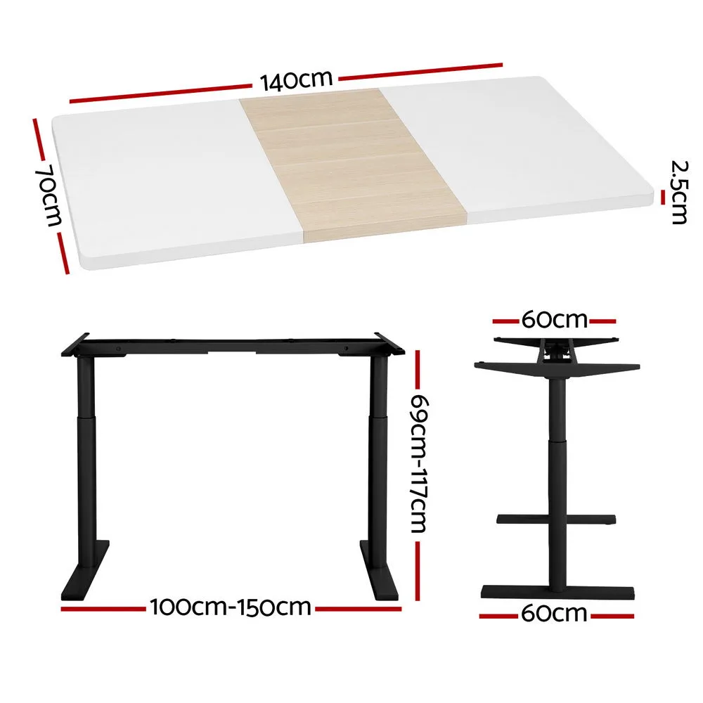 Dual Motor Electric Standing Desk with Memory Settings - Artiss