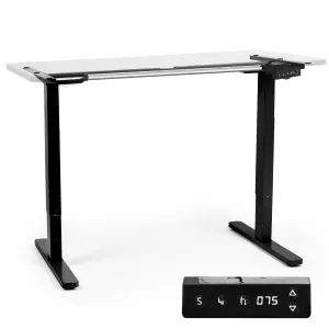 Duronic Sit Stand Desk Frame TM12 BK | Electric Standing Office Table | Frame ONLY | Height Adjustable 71-116cm | Ergonomic Workstation | BLACK | Memory Function | Single Motor / 2 Stage