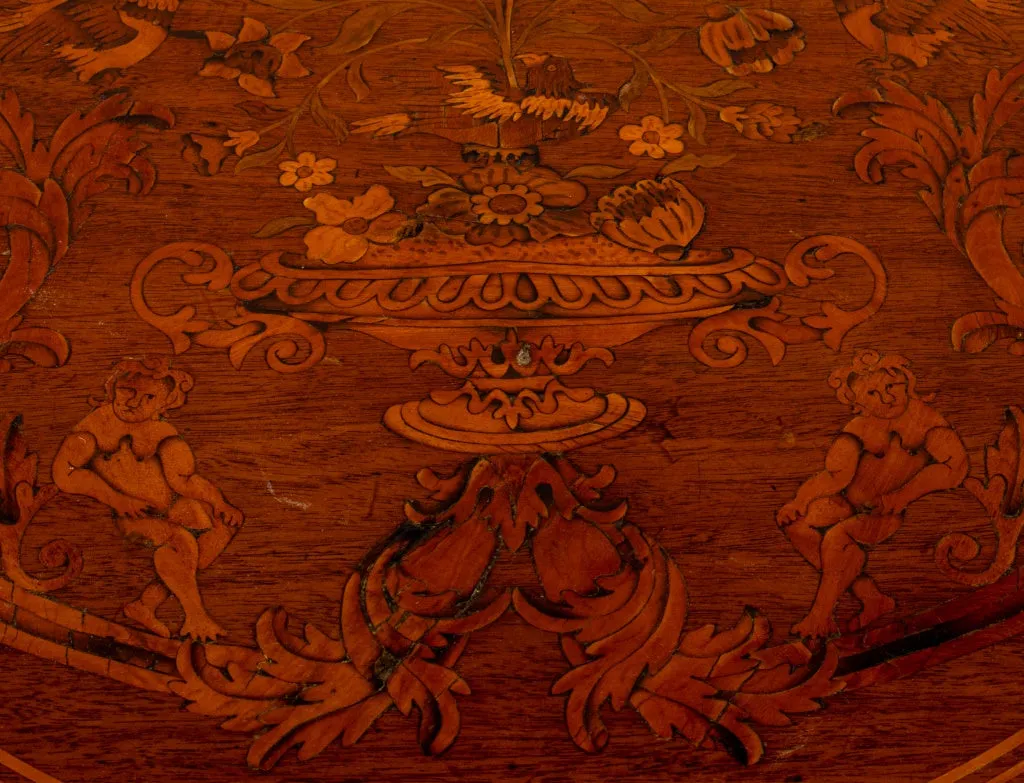 Dutch Marquetry Circular Tripod Table, 19th C