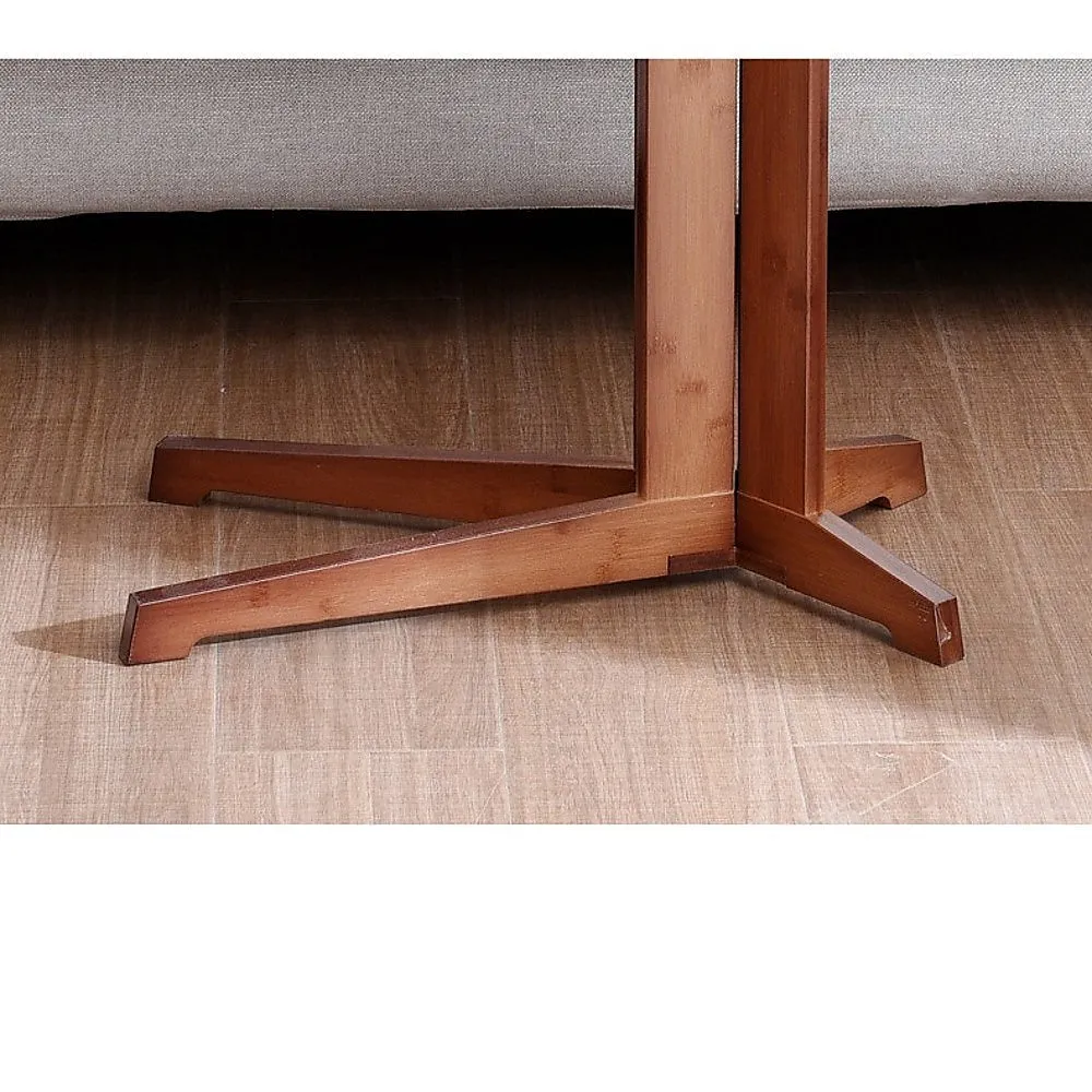 Eco-Friendly Bamboo Side Table with Rounded Corners