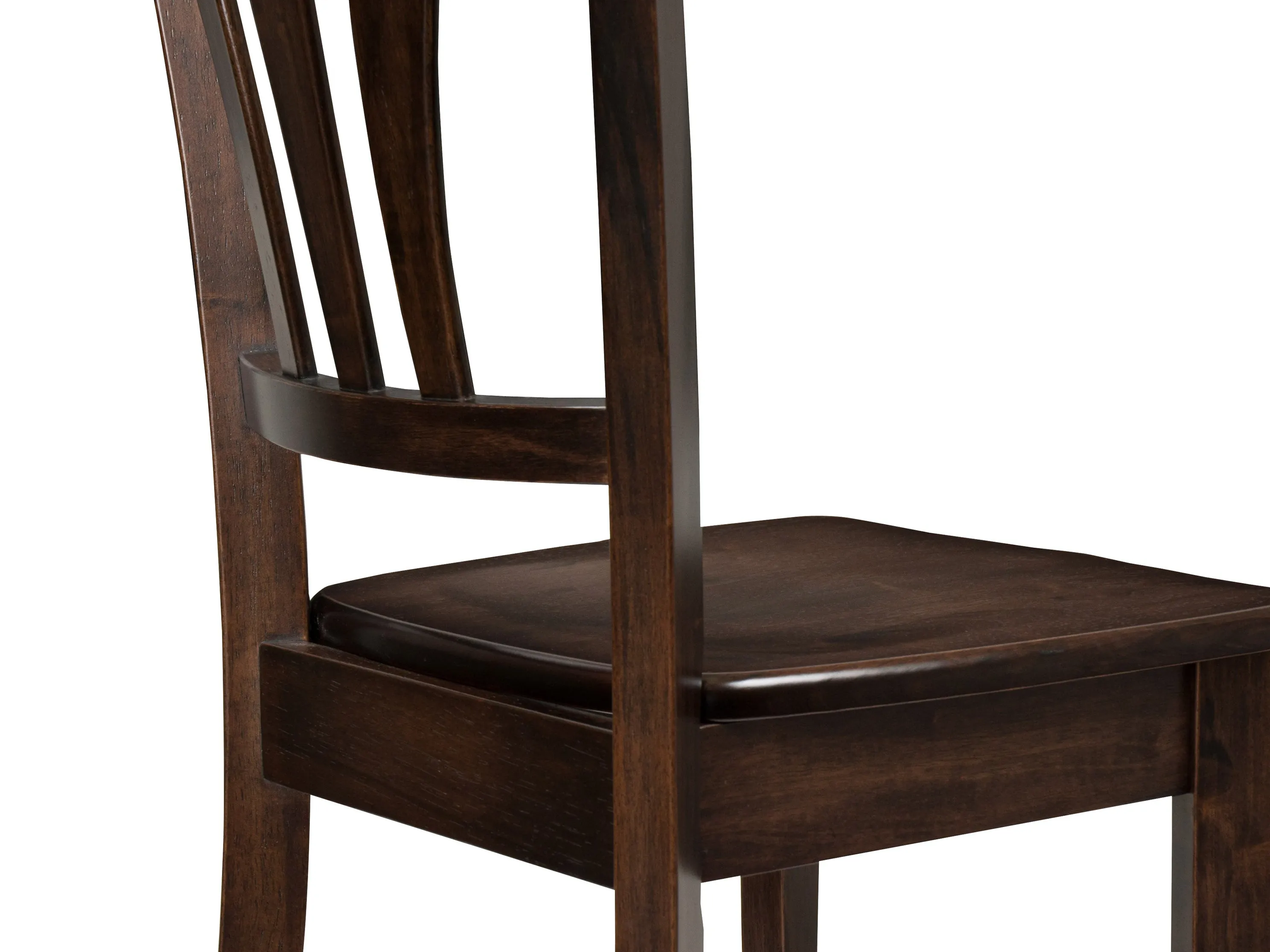 Espresso Solid Wood Dining Chairs Set of 2