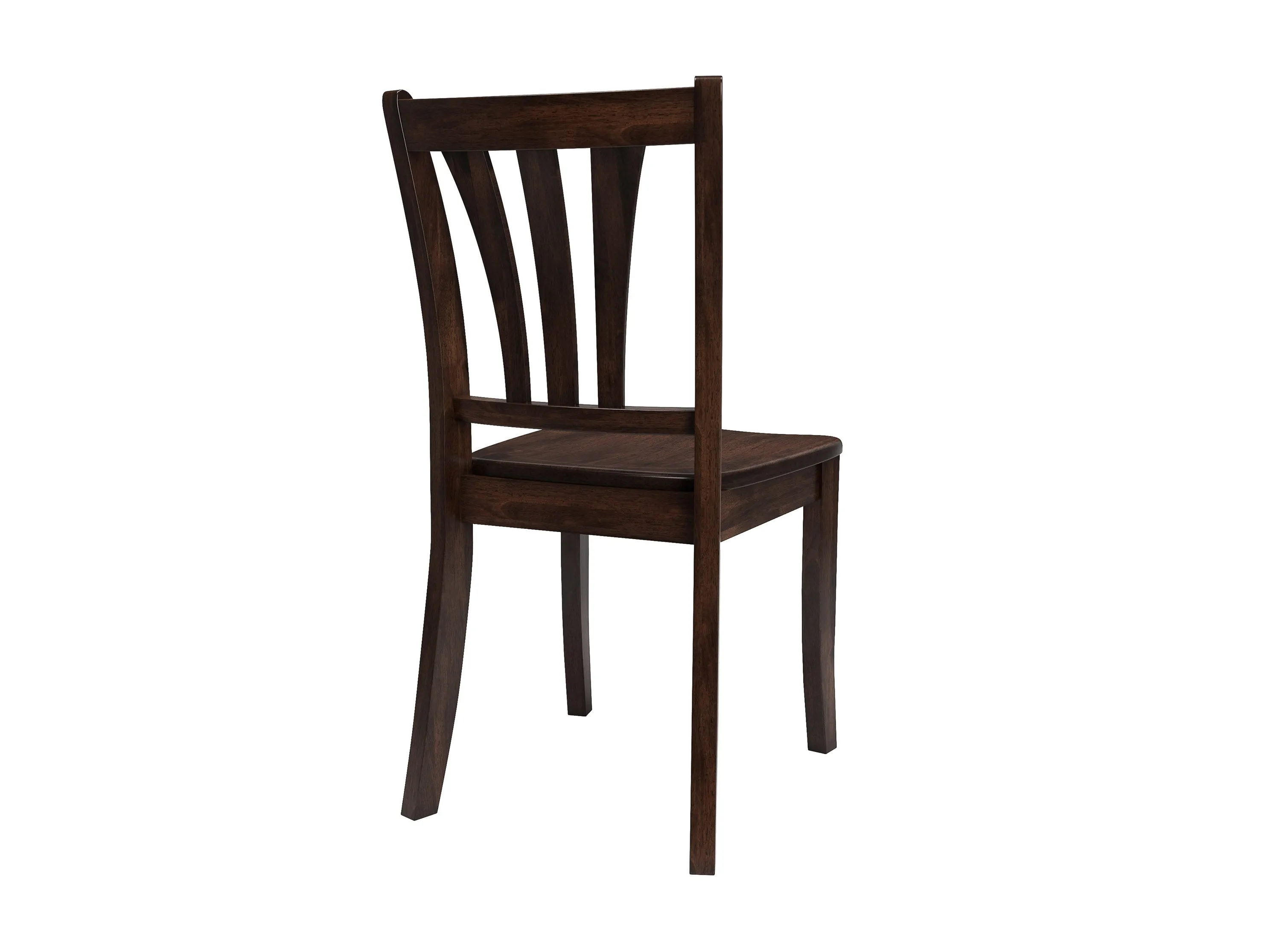 Espresso Solid Wood Dining Chairs Set of 2