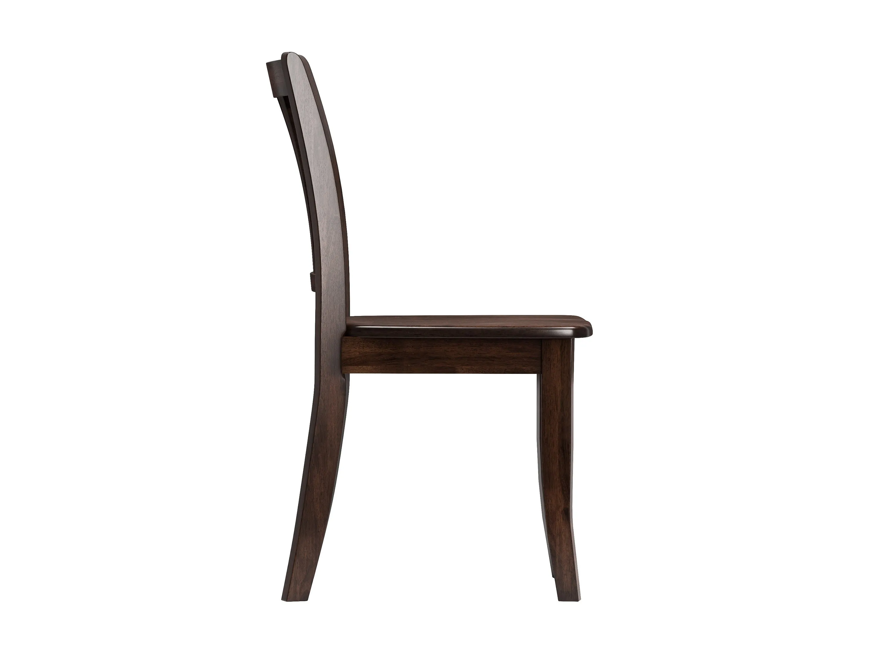 Espresso Solid Wood Dining Chairs Set of 2