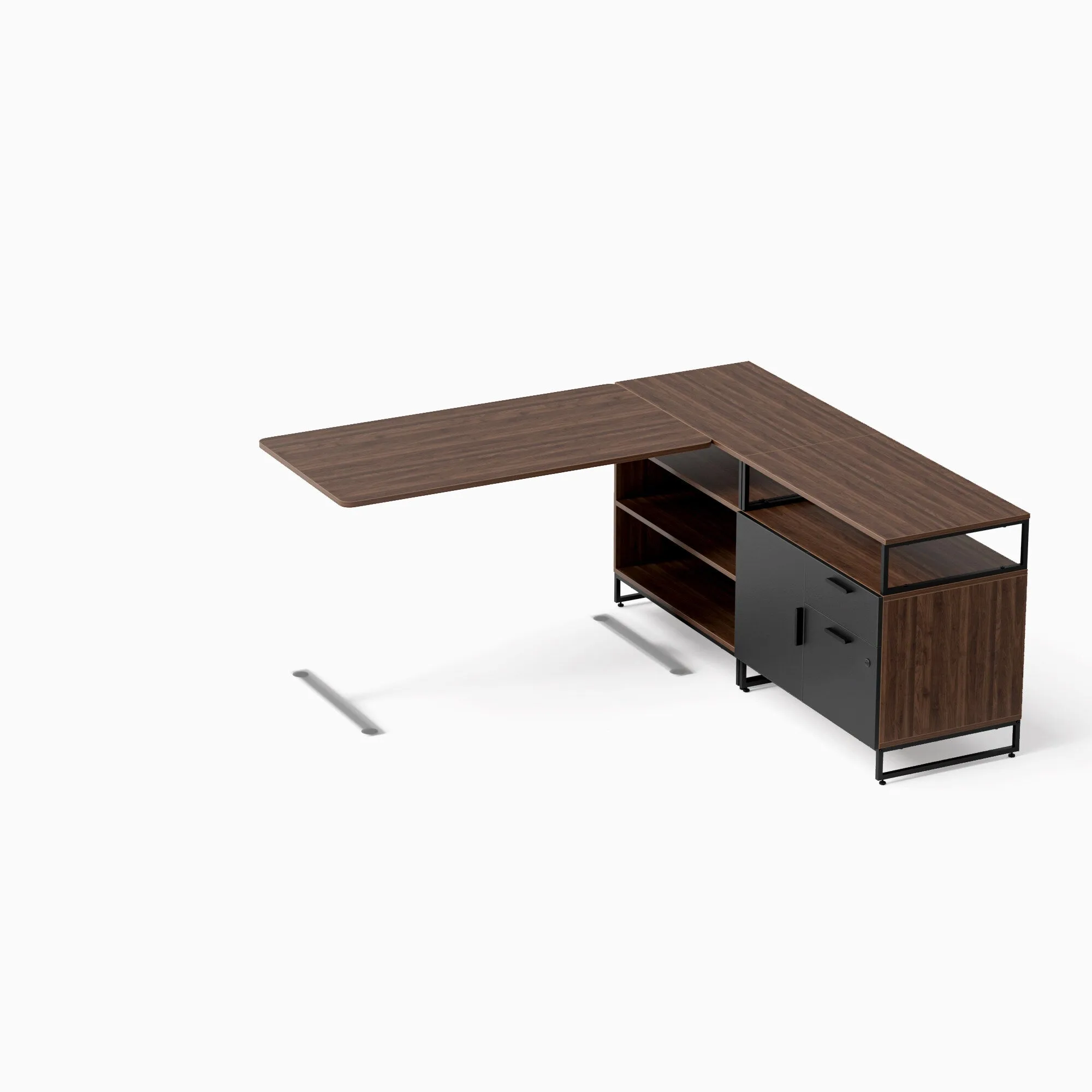 Executive Desk: L-Shaped Configuration