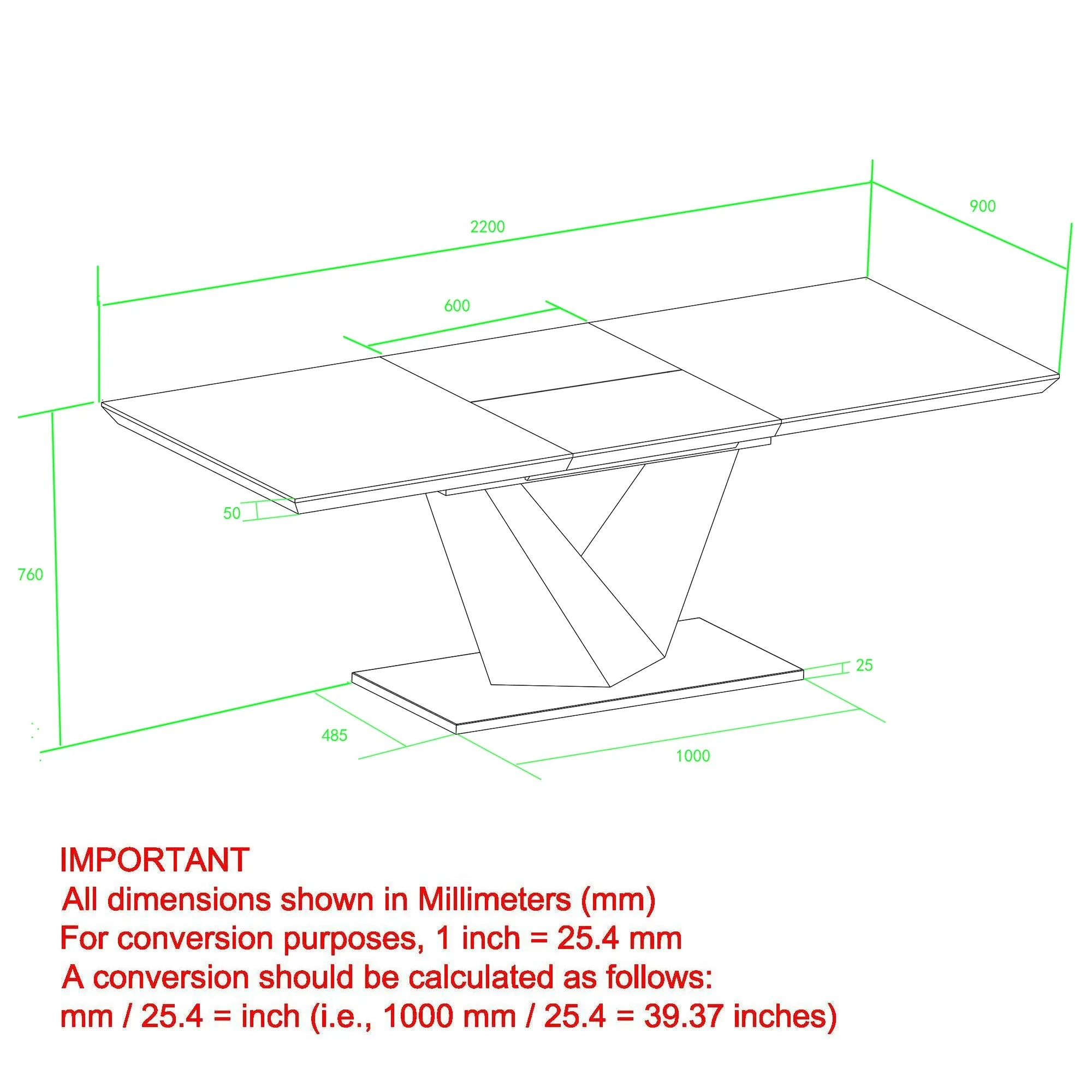 Extendable Rectangular Dining Table Eclipse Washed Oak