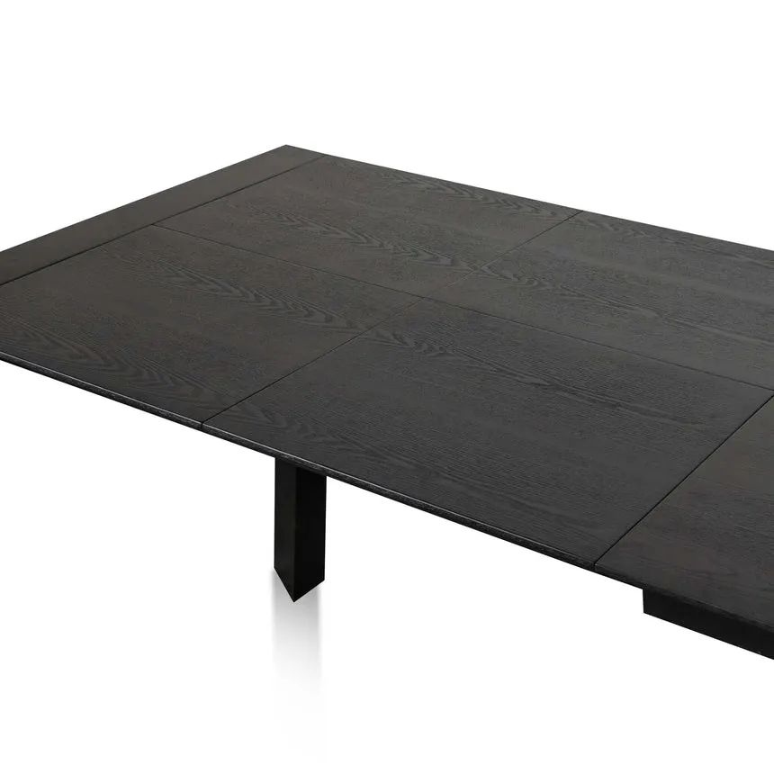 Extendable Wooden Dining Table - Black