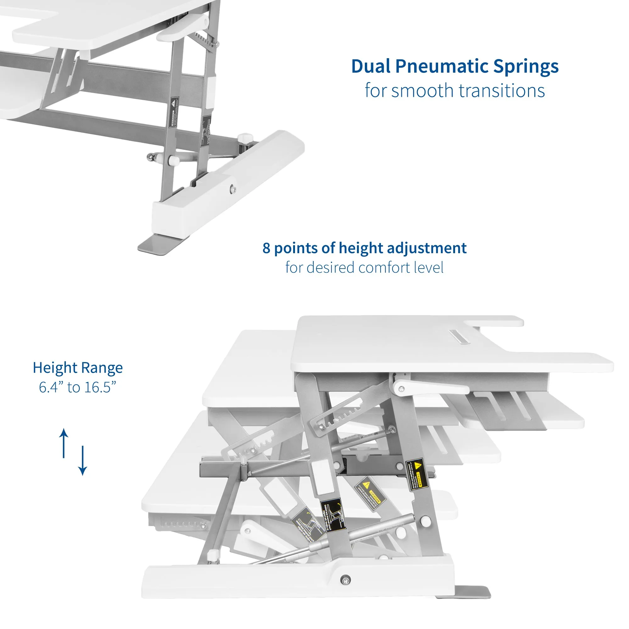 Height Adjustable Pneumatic Spring Riser Converter (35")