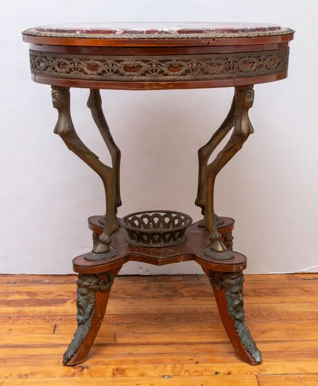 Italian Neoclassical Style Marble Top Center Table