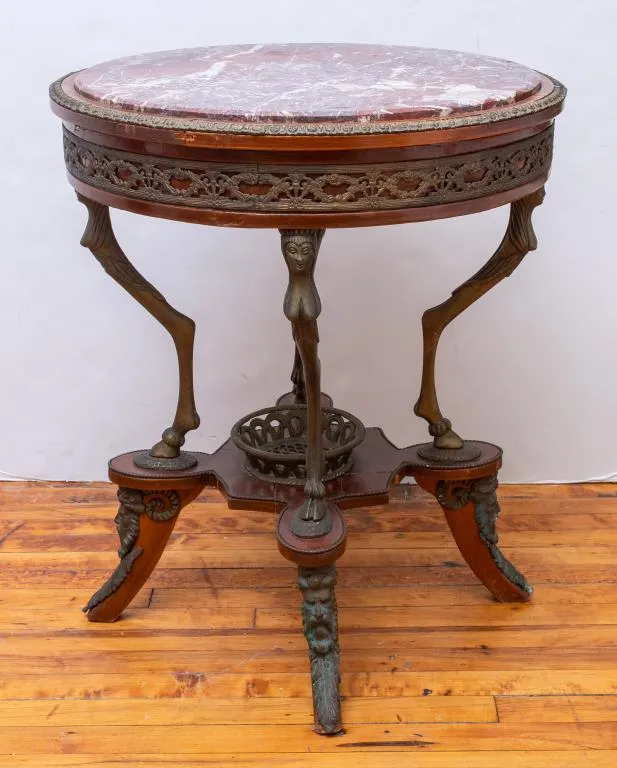 Italian Neoclassical Style Marble Top Center Table