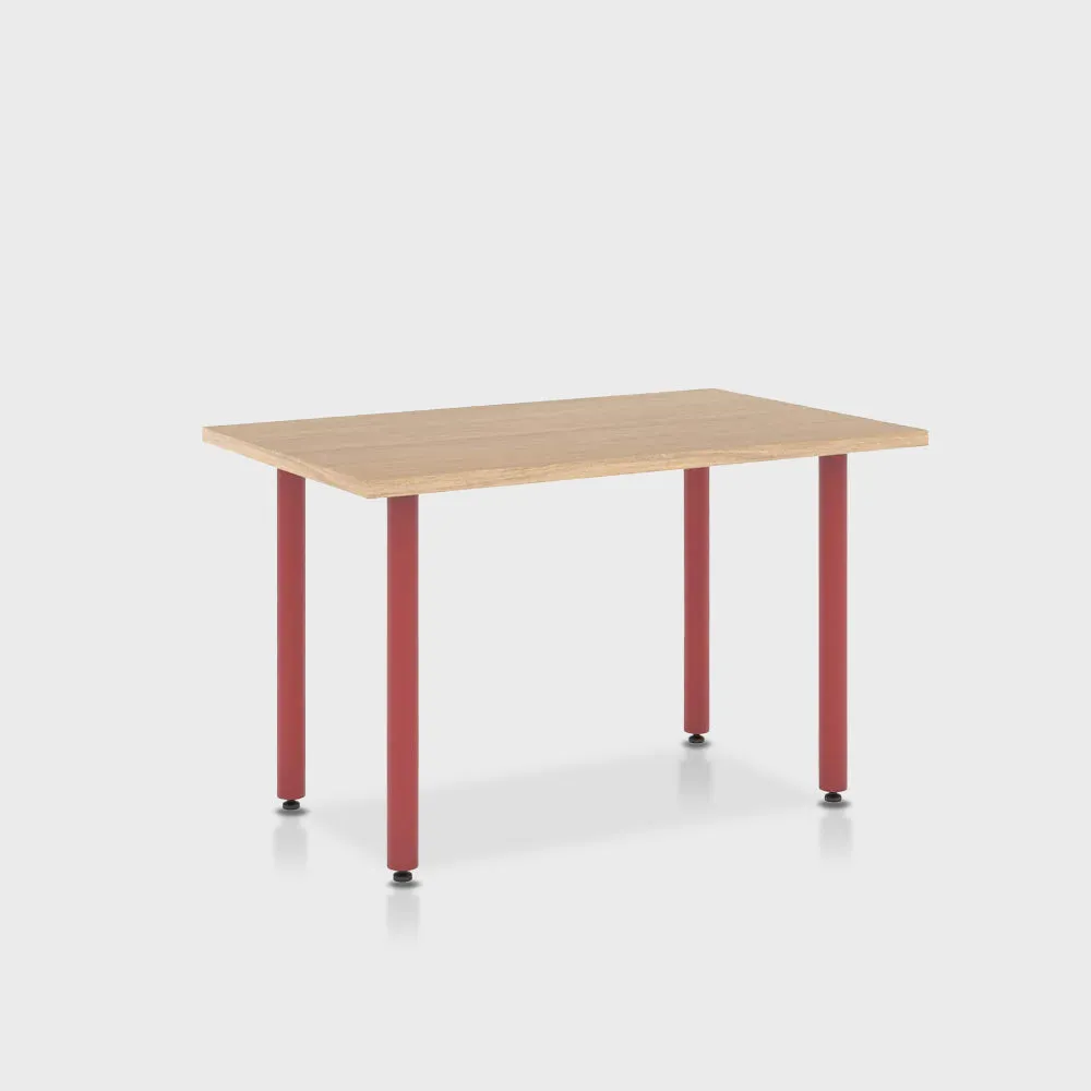 Jive Desk with Post Leg, Color Pop