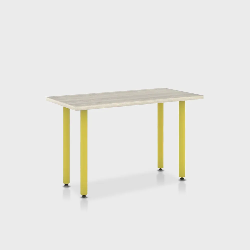 Jive Desk with Post Leg, Color Pop