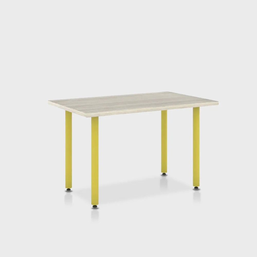 Jive Desk with Post Leg, Color Pop