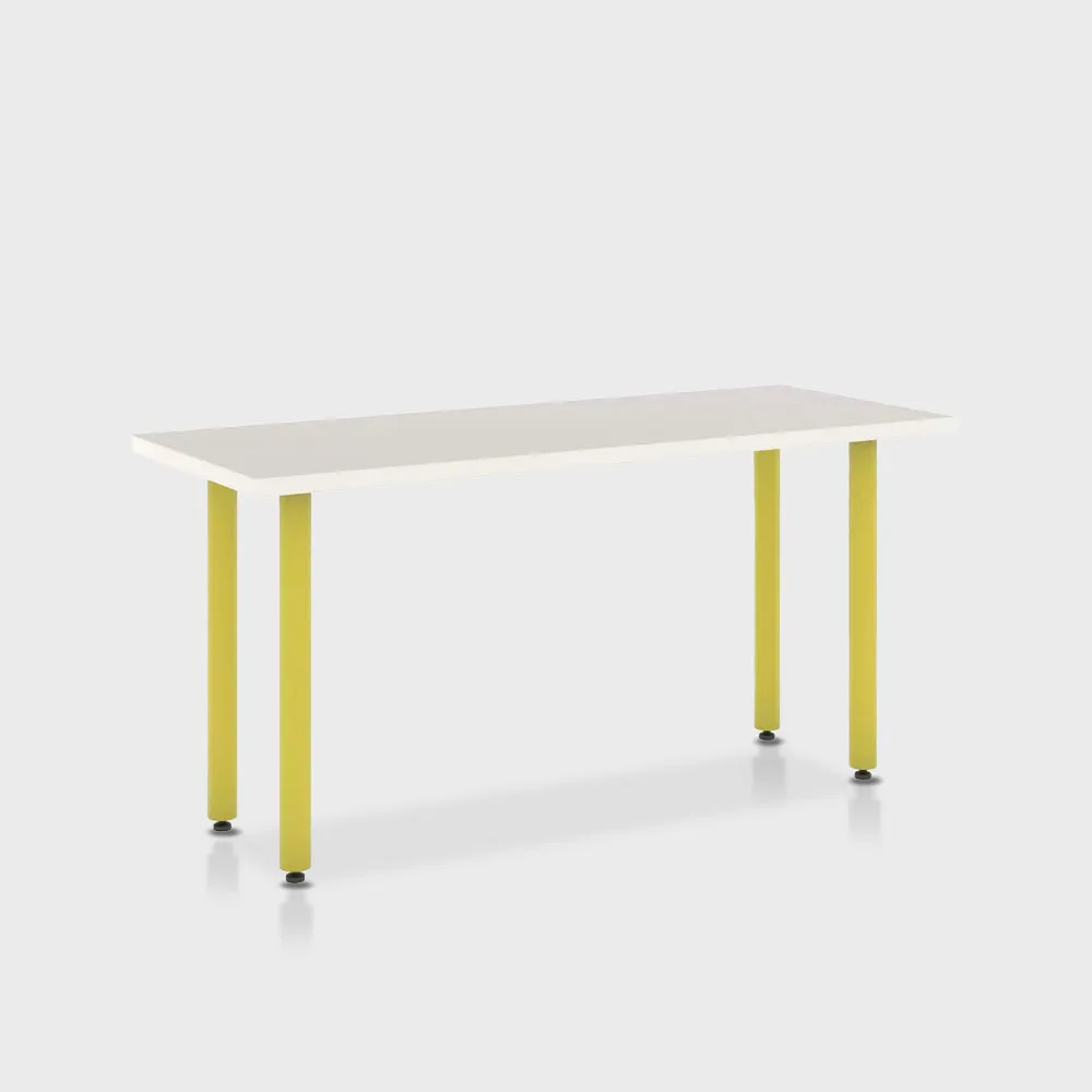 Jive Desk with Post Leg, Color Pop