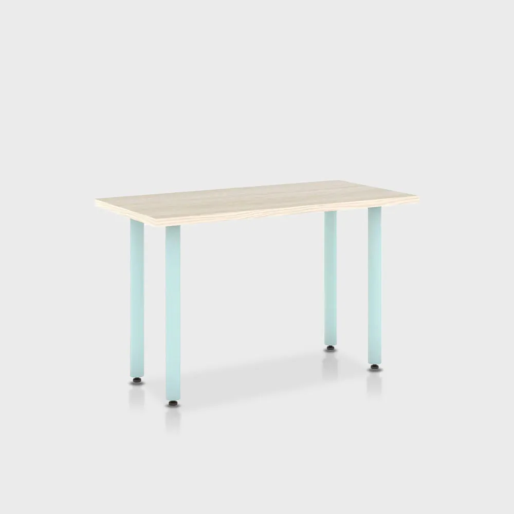 Jive Desk with Post Leg, Color Pop