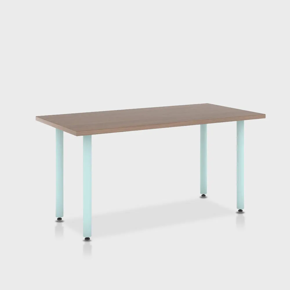 Jive Desk with Post Leg, Color Pop