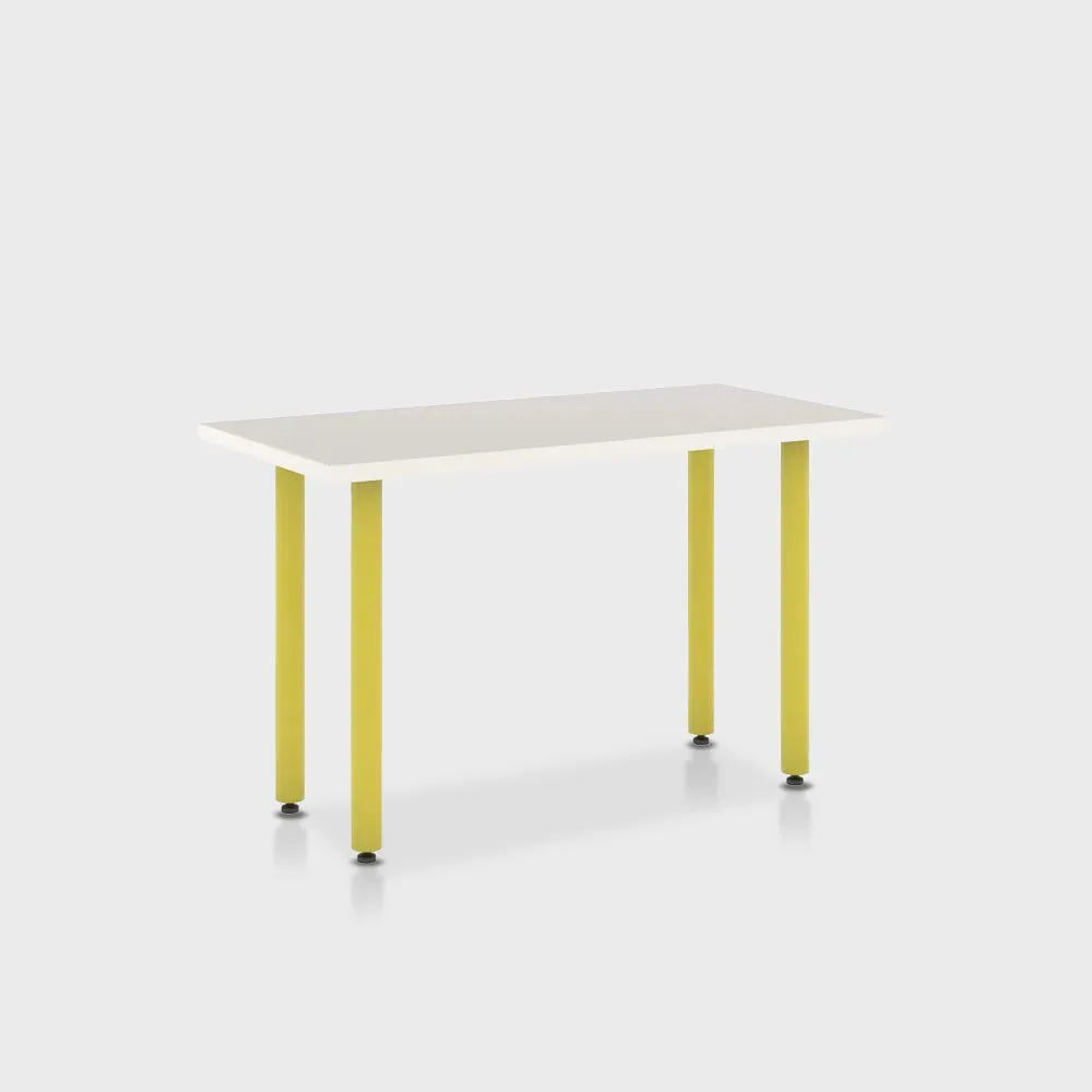 Jive Desk with Post Leg, Color Pop