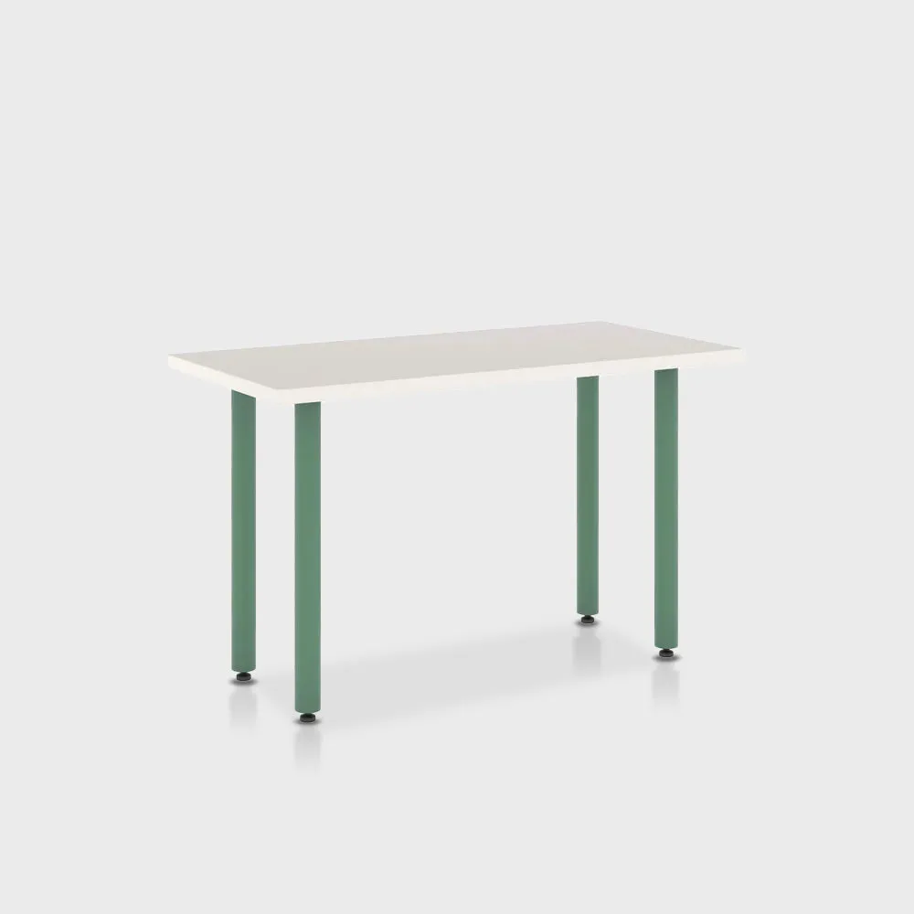 Jive Desk with Post Leg, Color Pop