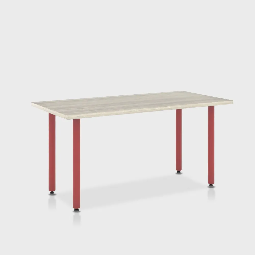 Jive Desk with Post Leg, Color Pop