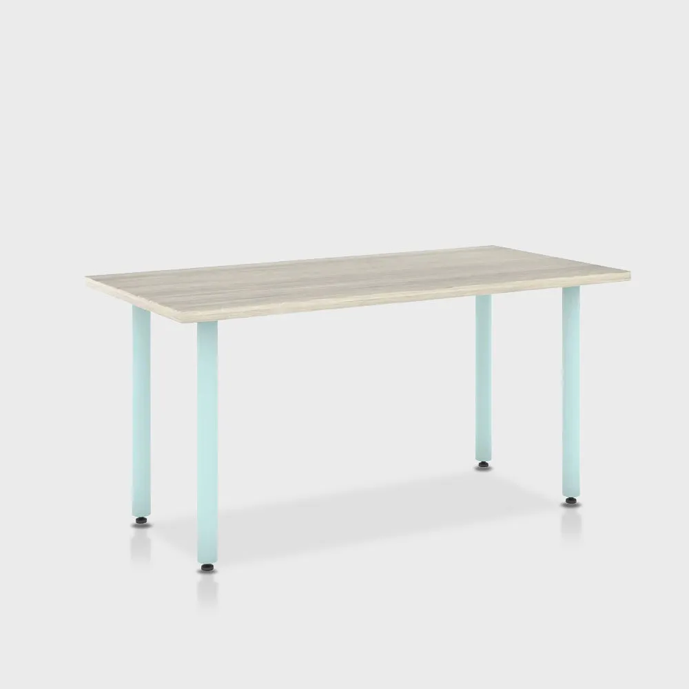 Jive Desk with Post Leg, Color Pop