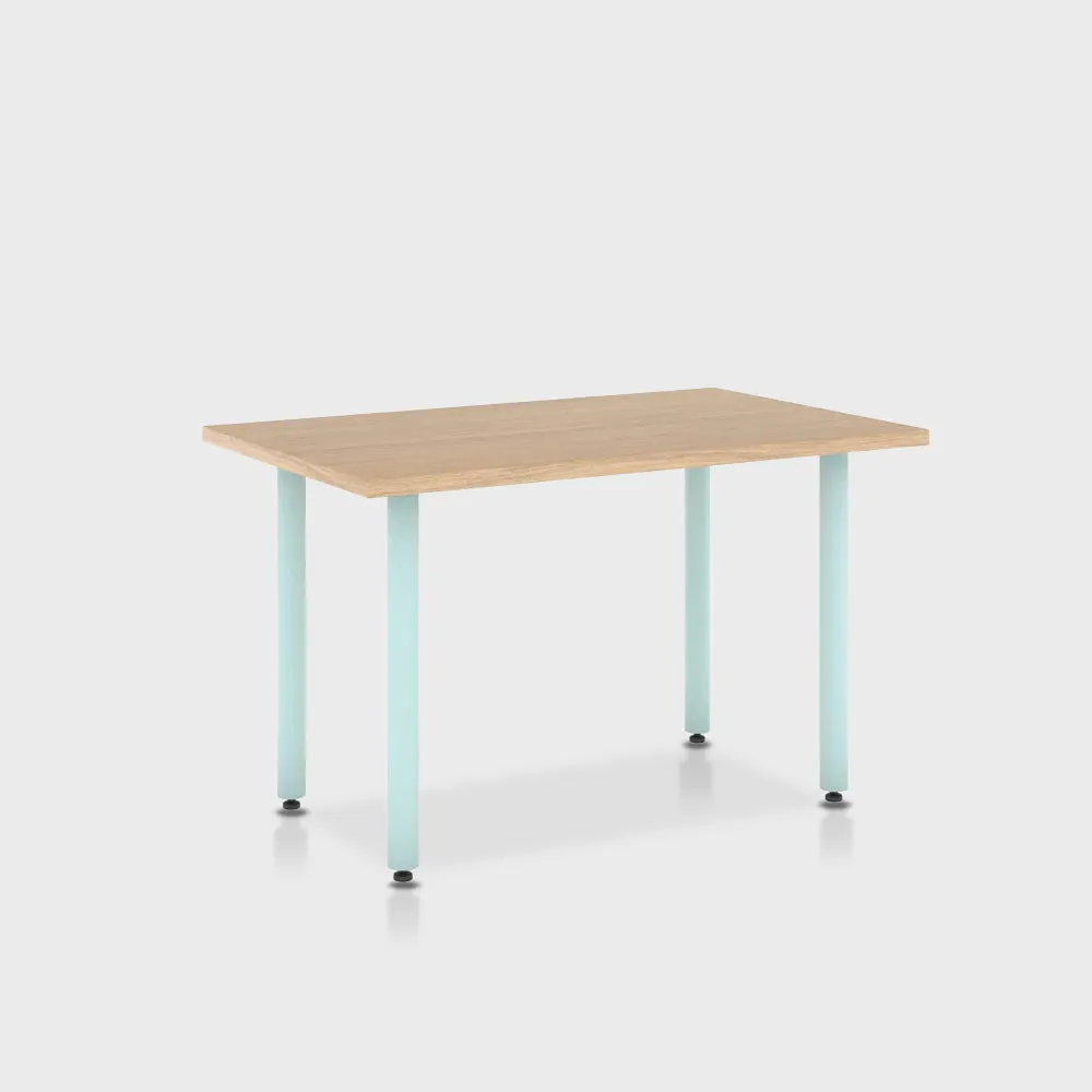 Jive Desk with Post Leg, Color Pop